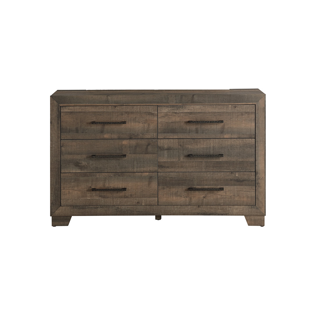 Stylish Wooden Dresser with 6 Drawers - Modern Bedroom Storage Furniture for Clothes & Accessories | Perfect for Home, Apartment, Dorm Room Organization