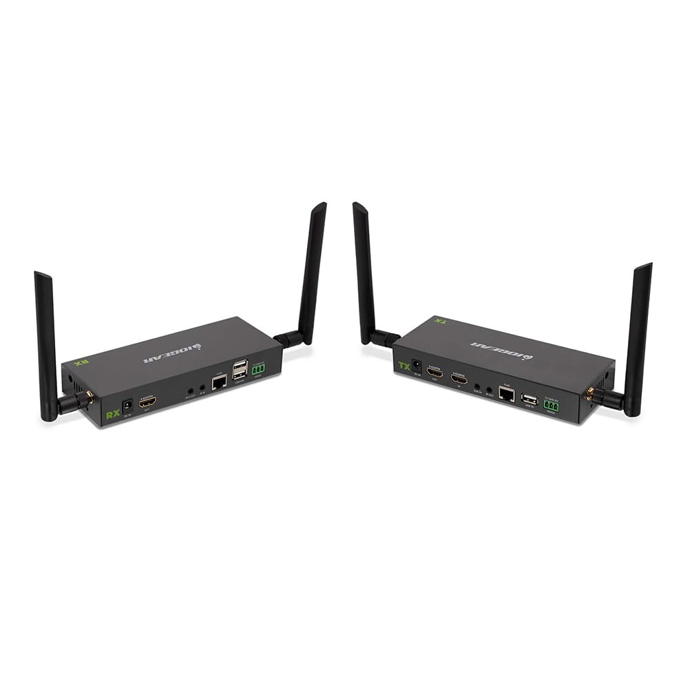 IOGEAR Long Range Wireless HDMI Extender Kit - 4K@30Hz UHD, 1080p@60Hz Support, Up to 600ft/182m Range with IR, RS-232 & Keyboard/Mouse Control - Perfect for Home Theater, Gaming & Conference Room Setup