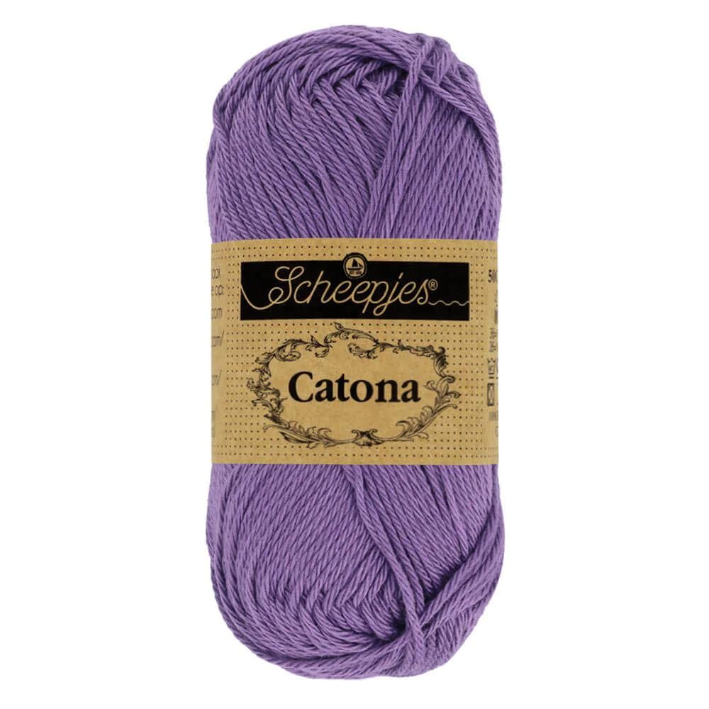 Scheepjes Catona 50g Mercerized Cotton Yarn - 113 Delphinium Blue | Soft Knitting & Crochet Yarn for Baby Clothes, Amigurumi & Summer Crafts