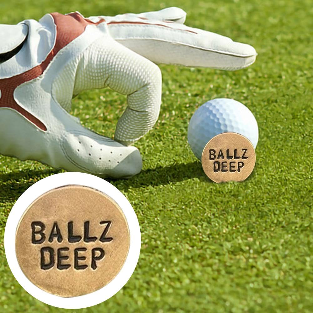 Funny Golf Ball Marker - Humorous Novelty Golf Accessories with Hilarious Sayings - 'DON'T F**KIN MISS' Golf Ball Marker & Hat Clip - Unique Golf Gag Gifts for Men & Women Golfers - Perfect for Golf Tournaments, Birthday Gifts & Golf Course Fun
