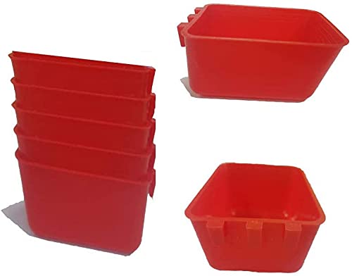ORIBUKI 8oz/16oz Bird Feeder Cups - Hanging Seed & Water Bowls for Parrots, Chickens, Rabbits, Pigeons - Durable Wire Cage Feeders for Pet Birds & Poultry - Perfect for Aviaries, Coops & Outdoor Cages