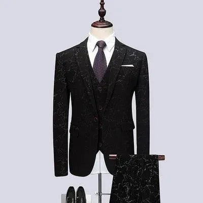 Premium Pietro Galaxy Three Piece Suit for Men - Formal Business Attire & Wedding Outfit - Perfect for Office, Interviews & Special Occasions