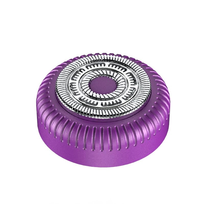 Electric Shaver Replacement Head - Purple Replacement Blades for Men's & Women's Electric Razors - Perfect for Travel, Home & Gym Use
