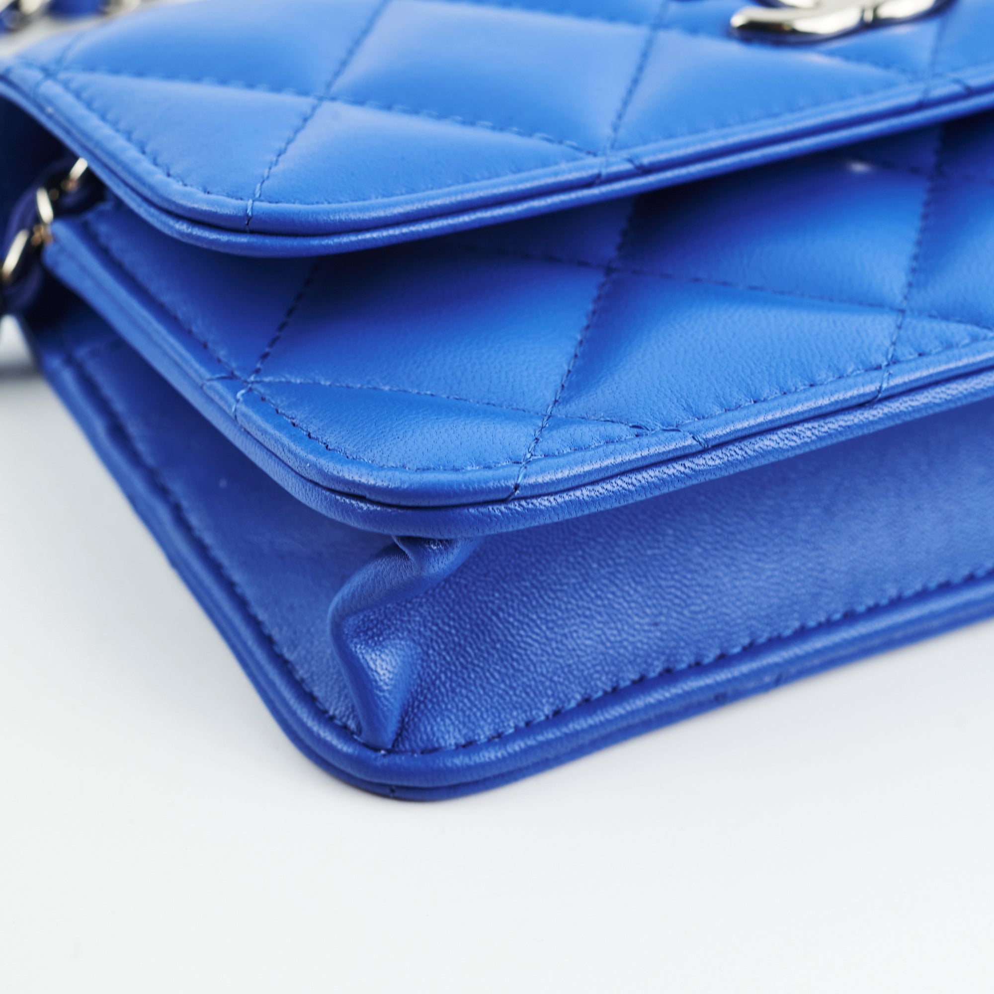 Chanel Mini Seasonal Flap Bag in Lambskin Leather - Elegant Blue Crossbody Bag for Women | Perfect for Date Night, Parties & Special Occasions