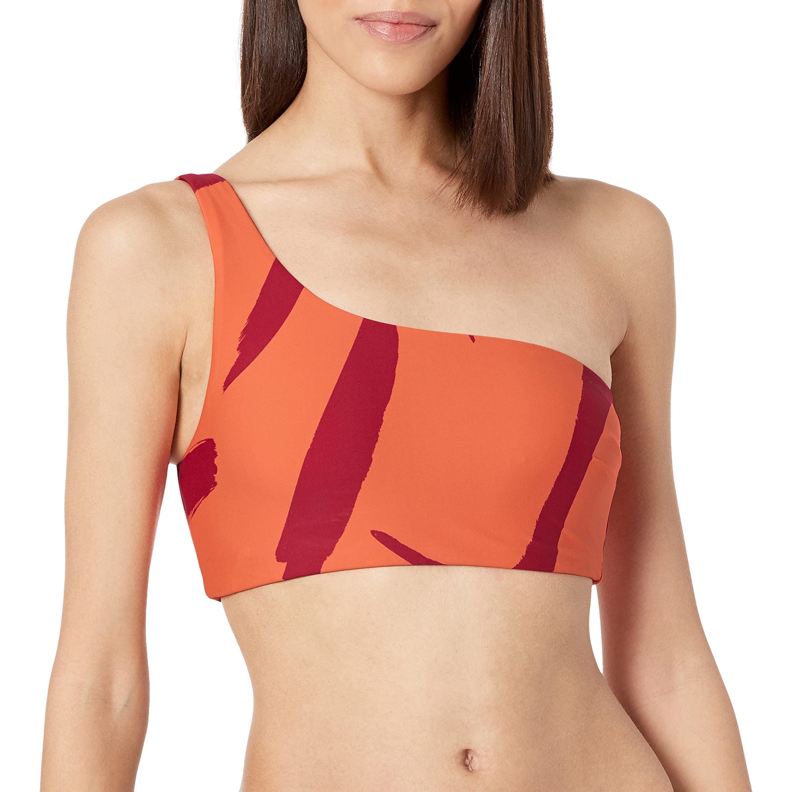 Seafolly Women's Active One Shoulder Bandeau Bikini Top Swimsuit - Comfortable & Stylish Swimwear for Beach, Pool & Summer Vacations