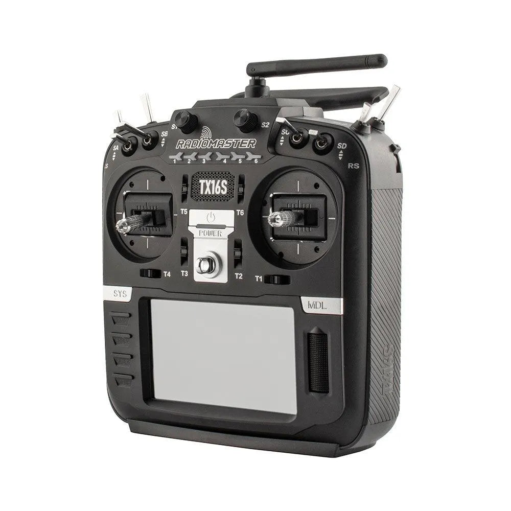 RadioMaster TX16S Mark II V4.0 Hall Gimbal 2.4GHz 16CH EdgeTX RC Radio Controller for Drone FPV Racing - Mode 2 (Black) - Perfect for Aerial Photography, Drone Racing & RC Hobbyists