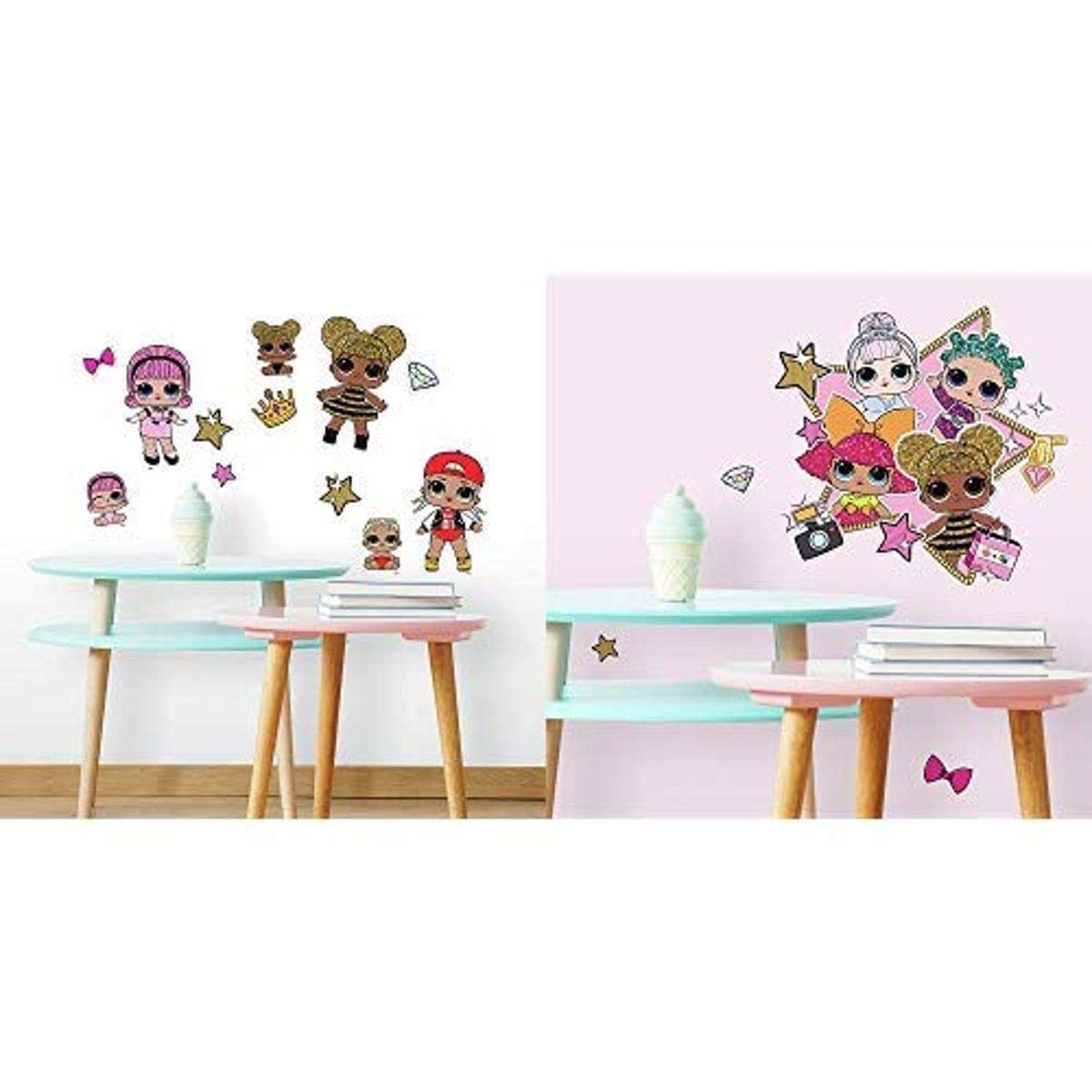 LOL Surprise! Peel and Stick Wall Decals for Kids Room Decor - Removable Giant Wall Stickers for Bedroom, Nursery & Playroom - Fun DIY Wall Art for Girls & Boys