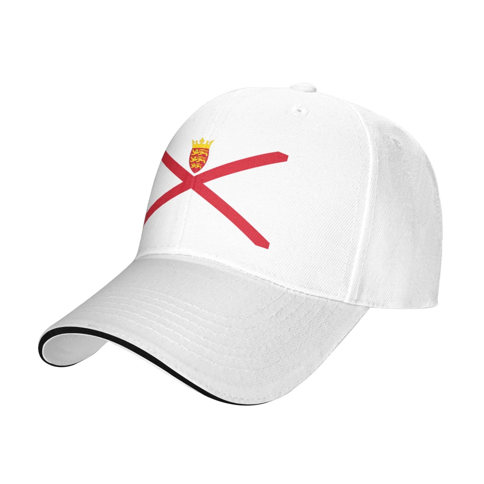 Jersey Flag Baseball Cap for Men & Women - Adjustable Trucker Hat with Sun Protection - Perfect for Golf, Outdoor Sports & Casual Wear