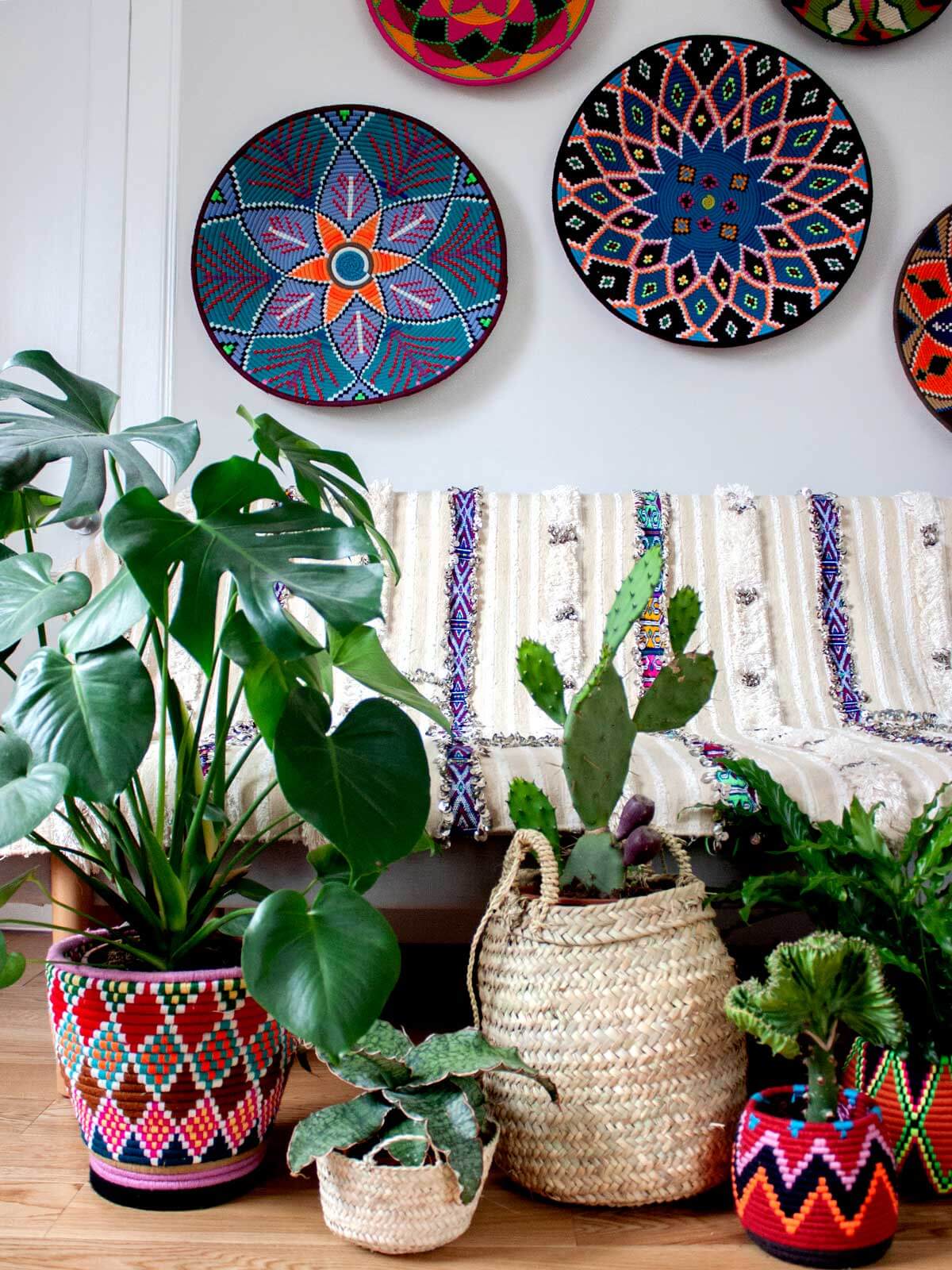 Premium Moroccan Wool Pot No.325 – Handcrafted Ceramic Planter for Succulents, Herbs & Indoor Plants | Perfect for Home Decor, Office & Gift Giving