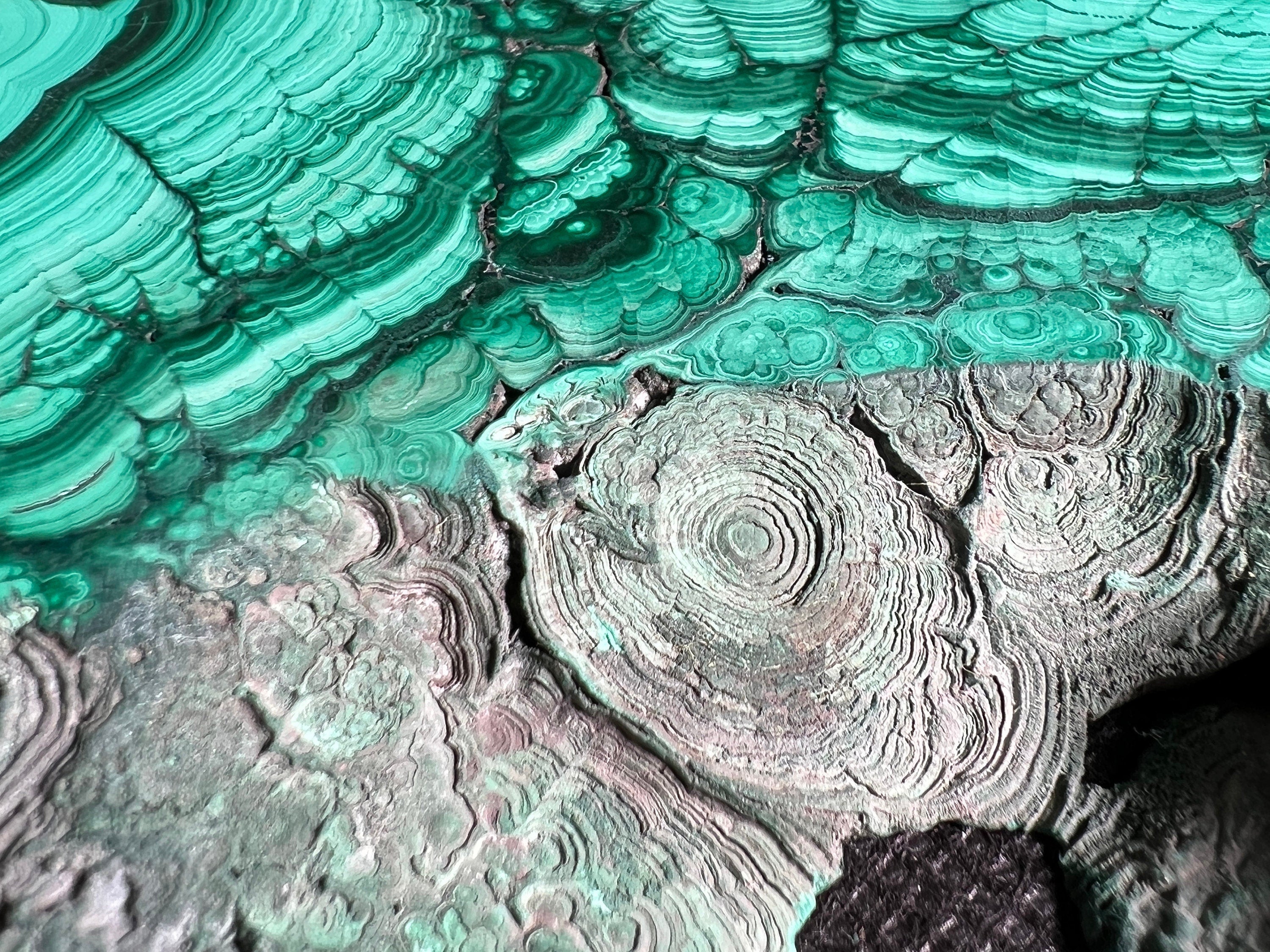 Premium MALACHITE Crystal Slab - Natural Green Malachite Stone for Jewelry Making, Unique Spiritual Gift & Home Decor (50434) - Perfect for Meditation Spaces, Healing Rooms & Luxury Interior Design