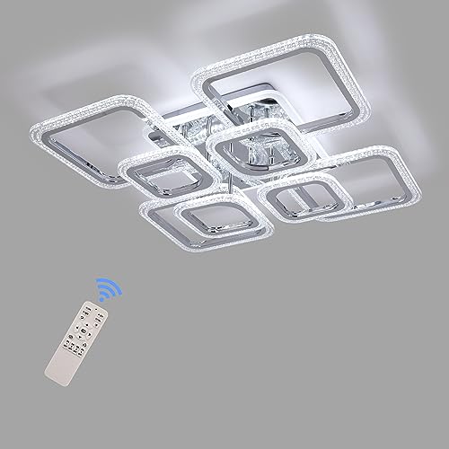 E-warm white light-56x56x12cm-100w-chrome