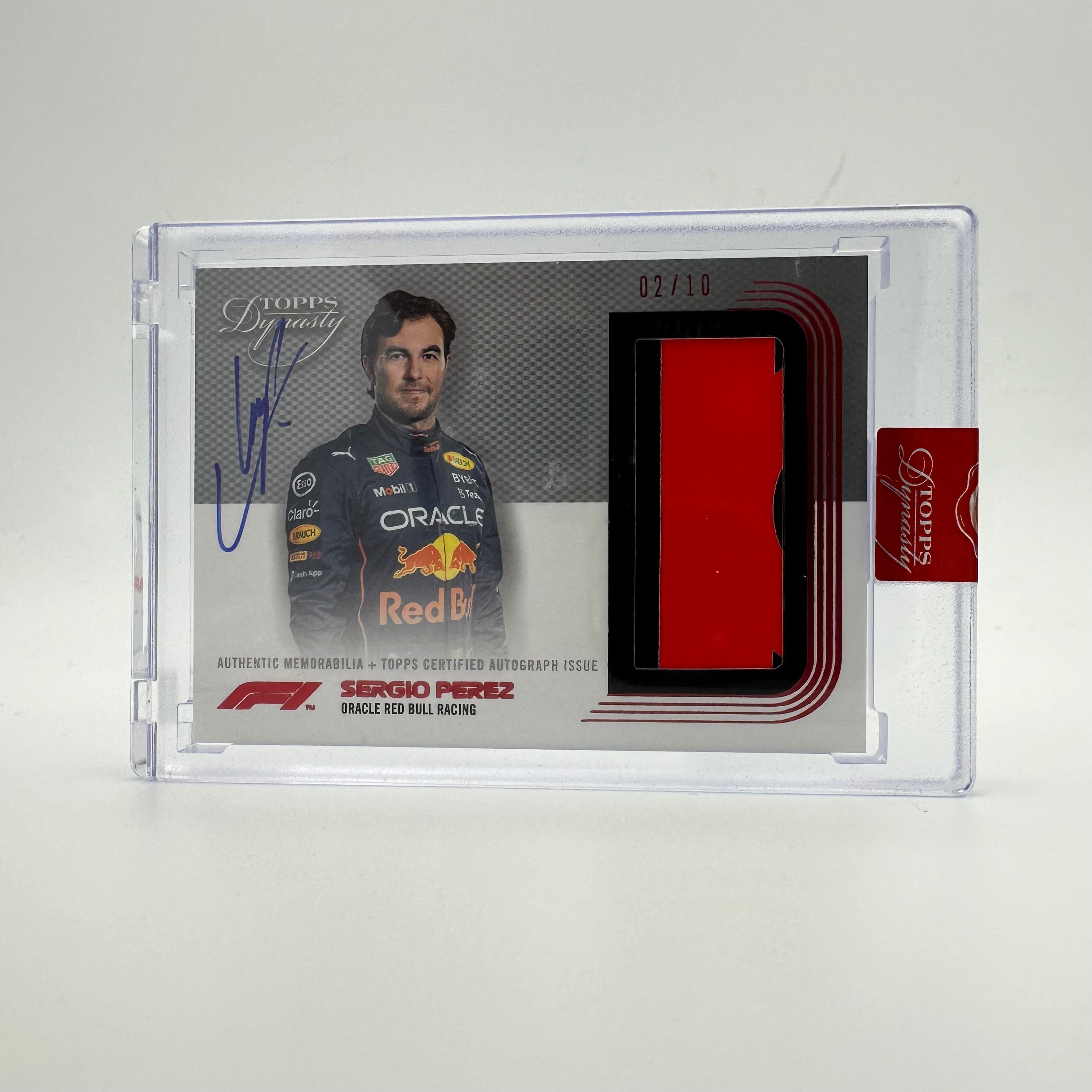 2022 Topps Dynasty Sergio Perez #DAP SP Single Patch Autograph - Limited Edition F1 Racing Collectible for Display & Investment