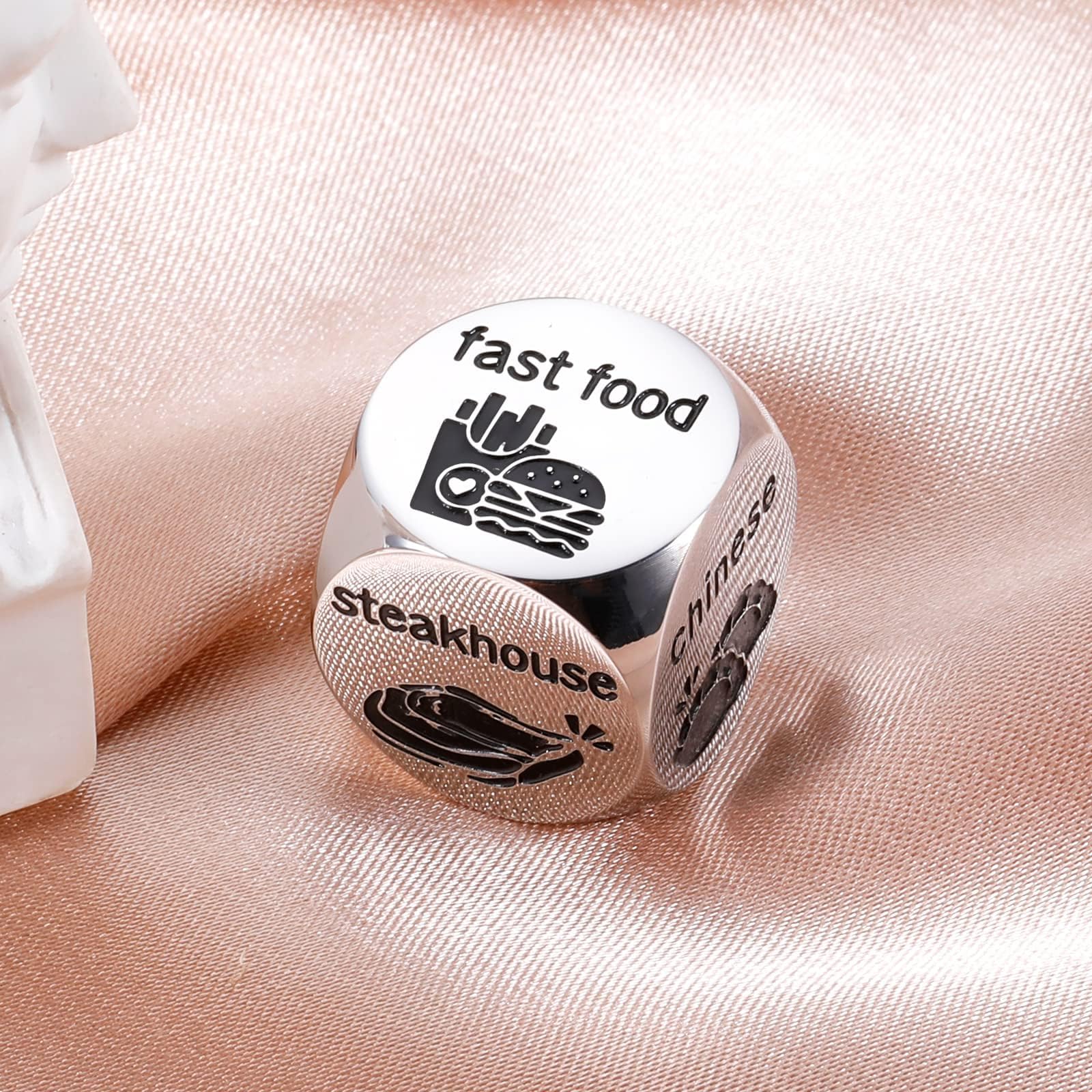 Valentine's Day Food Dice - Fun Couples Gift for Boyfriend, Girlfriend, Husband & Wife | Christmas Stocking Stuffer, Anniversary & Birthday Present for Men & Women | Perfect for Date Nights, Game Nights & Romantic Surprises