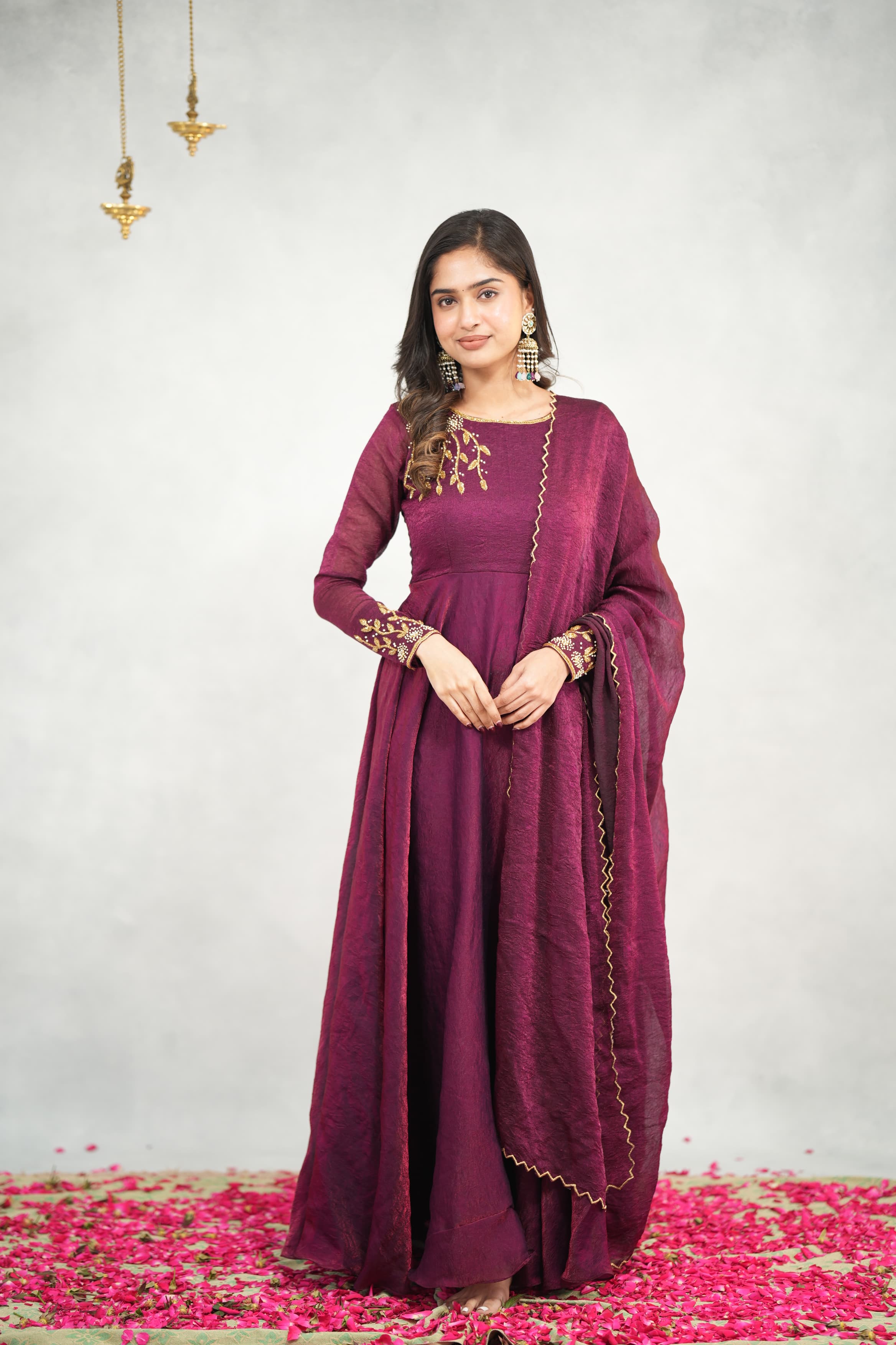 Vidhya Premium Designer Drape Wear - Elegant Fashion Shawl for Women | Perfect for Parties, Weddings & Special Occasions