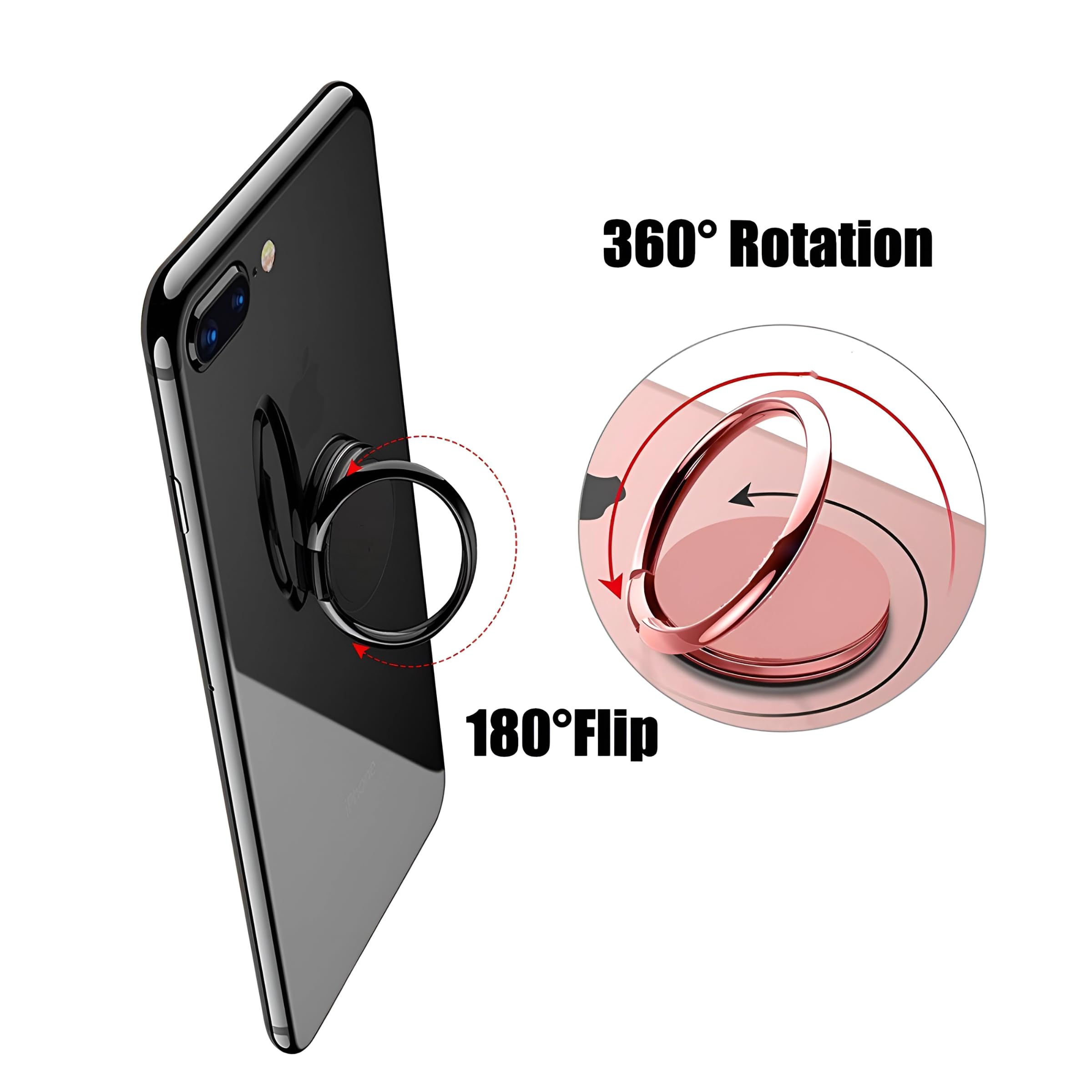 360° Rotating Adjustable Phone Ring Holder - Gold Phone Grip Stand for Smartphones & Tablets | Perfect for Hands-Free Viewing, Secure Grip & Selfies