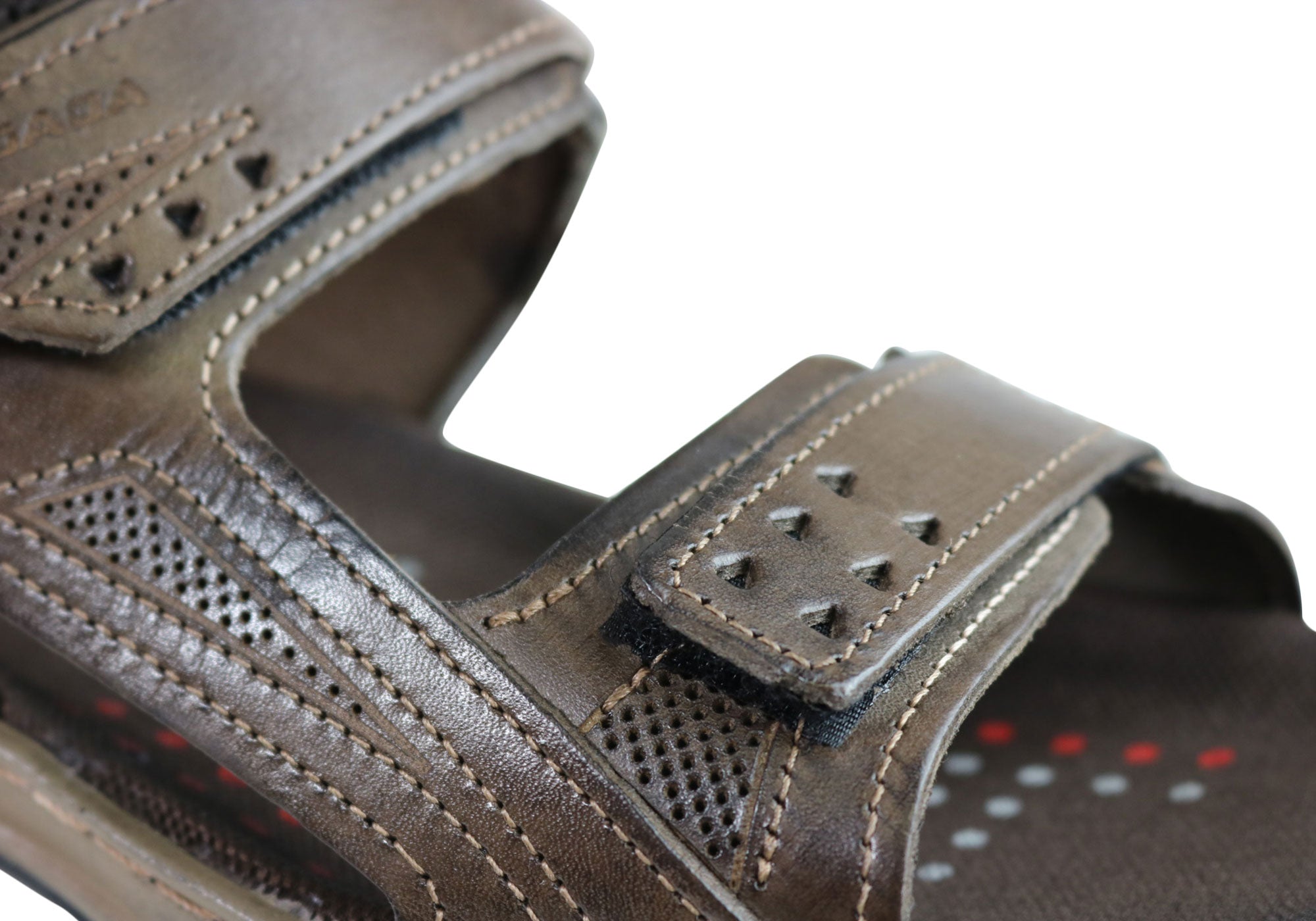 Jeff Men's Genuine Leather Comfortable Cushioned Sandals - Handmade in Brazil - Perfect for Beach, Vacation & Summer Outdoor Activities