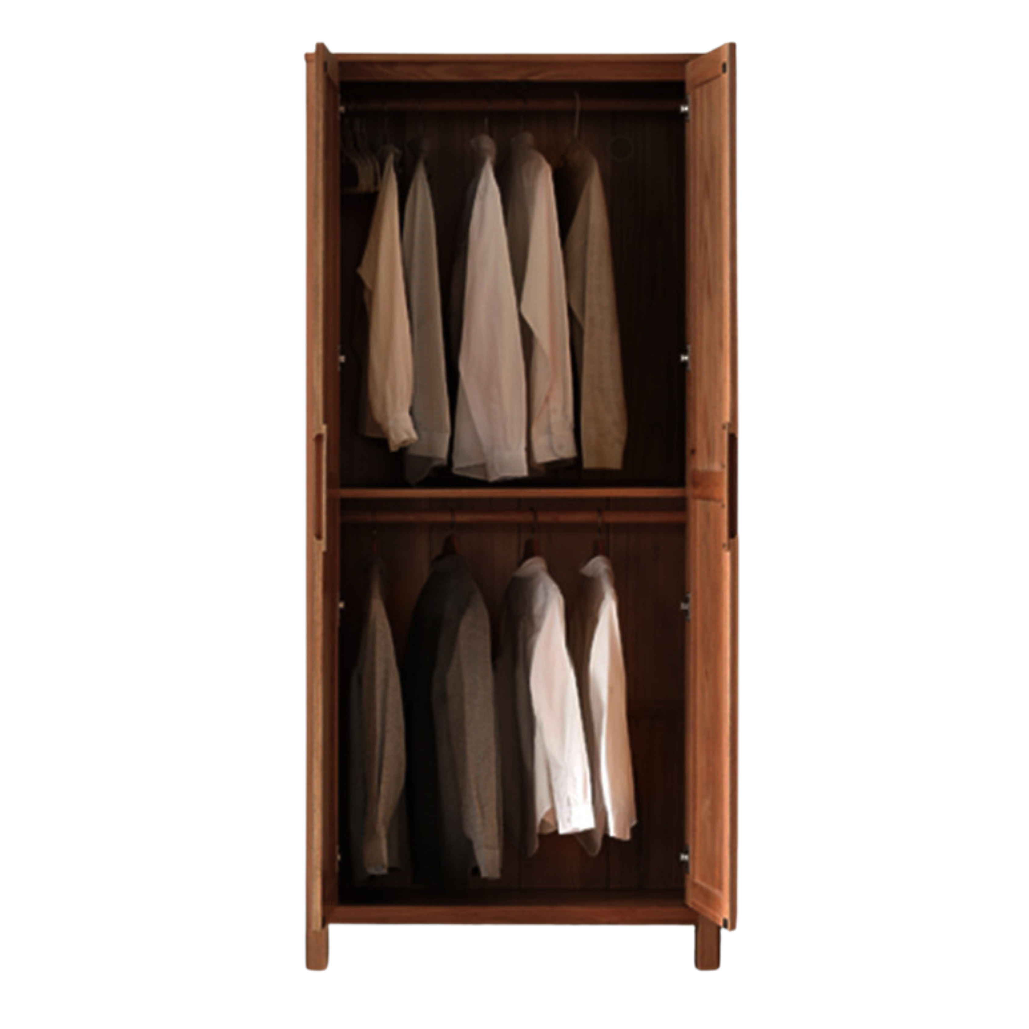 35.4x22.1x78.7 inch / 90x56x200сm/ Walnut color / two door wardrobe B model assembly  upgraded