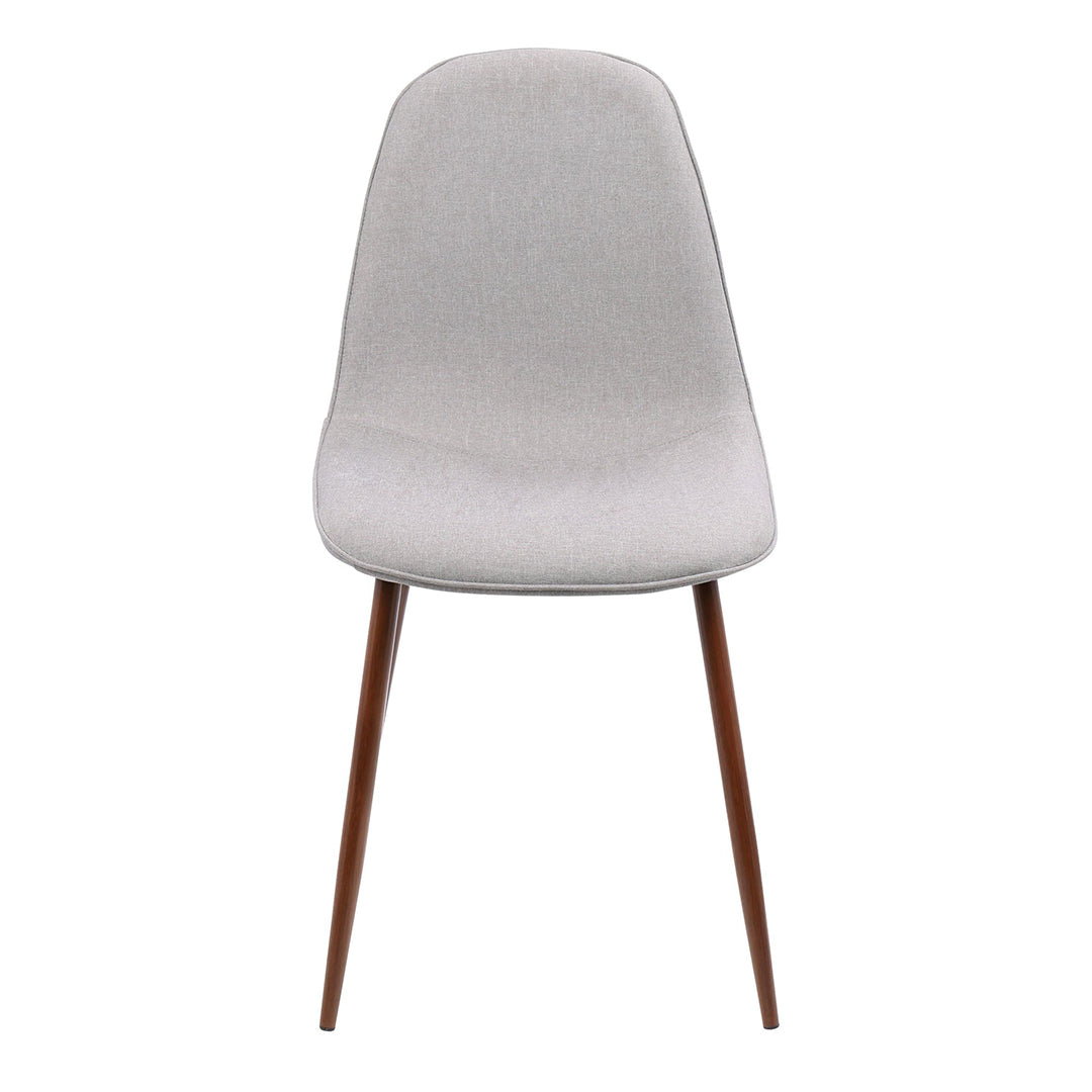 Modern Pebble Dining Chairs Set of 2 - Mid Century Style Kitchen Chairs with Upholstered Seat & Wooden Legs - Perfect for Dining Room, Kitchen, Breakfast Nook & Small Spaces