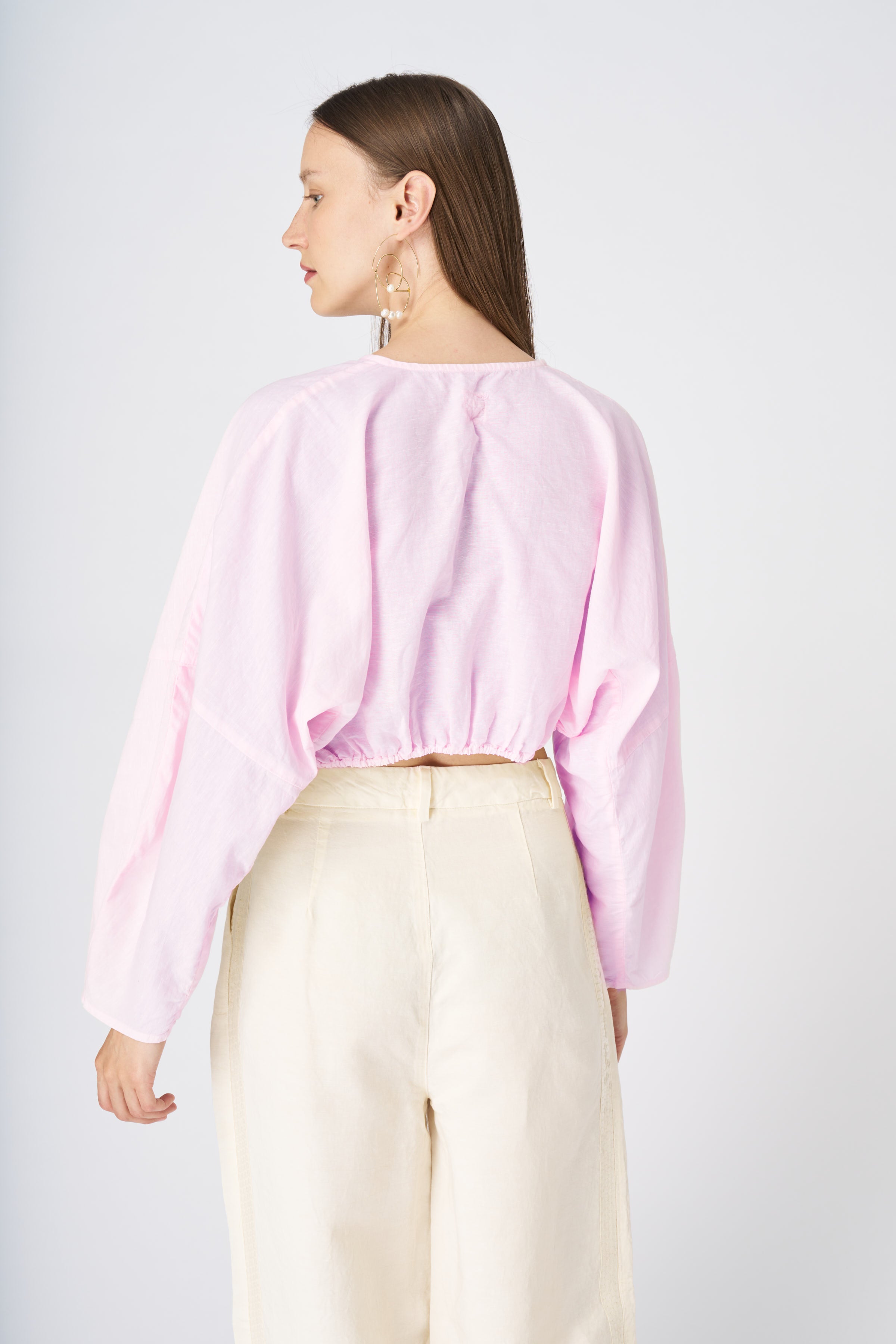 Cropped Linen Button Down Shirt for Women - Breathable & Lightweight Summer Blouse - Perfect for Beach, Office, and Casual Outings