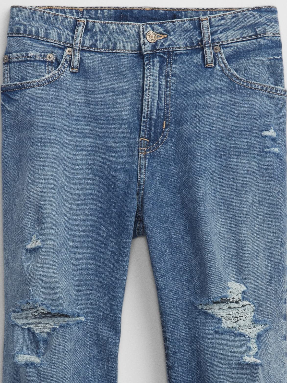 GAP Women's Slim Fit Boyfriend Denim Jeans - High Waisted Stretch Comfort for Casual Wear & Everyday Outfits