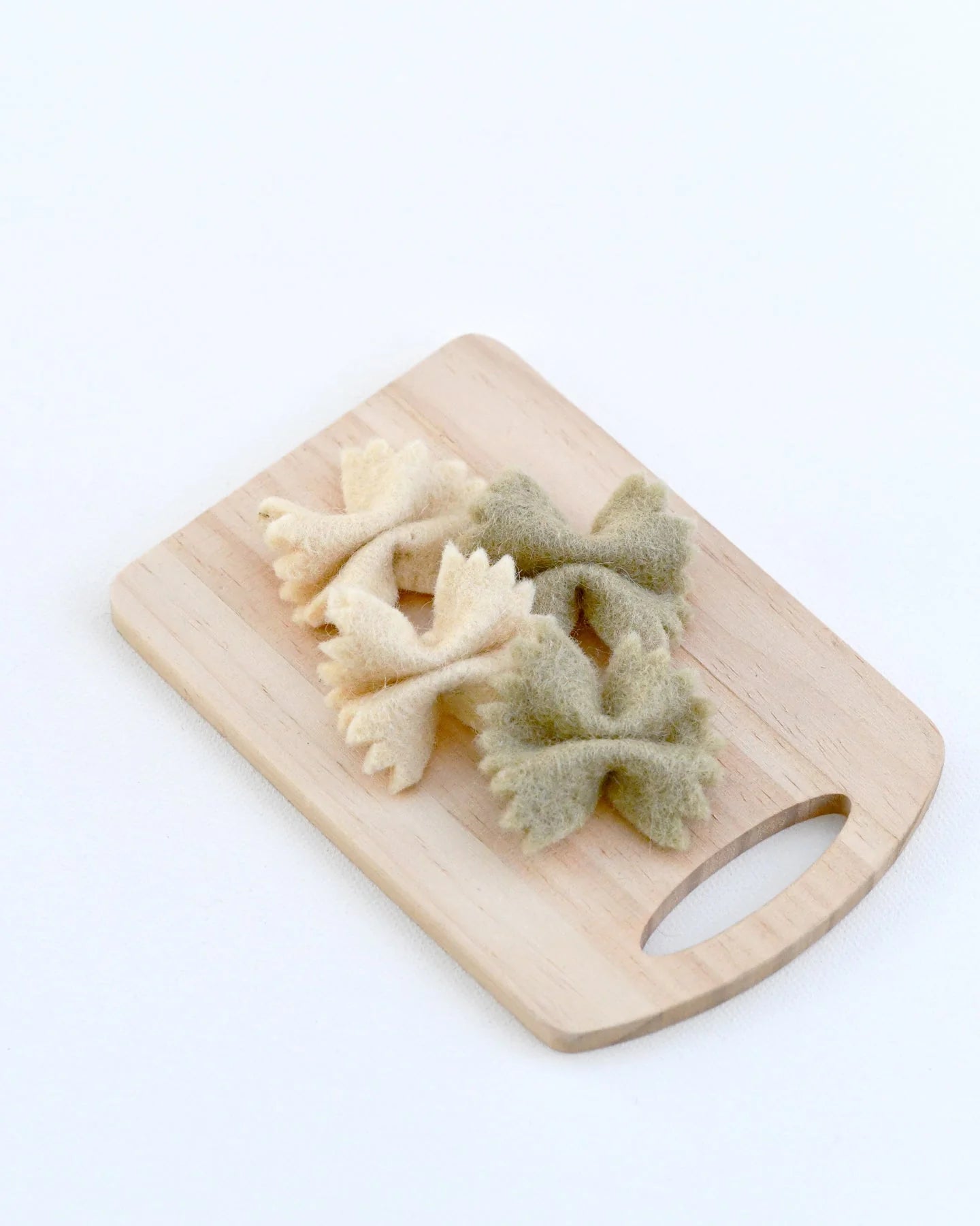 Colorful Farfalle Bow Tie Pasta Felt Play Food for Kids - Pretend Cooking, Kitchen Role Play & Montessori Learning Toys