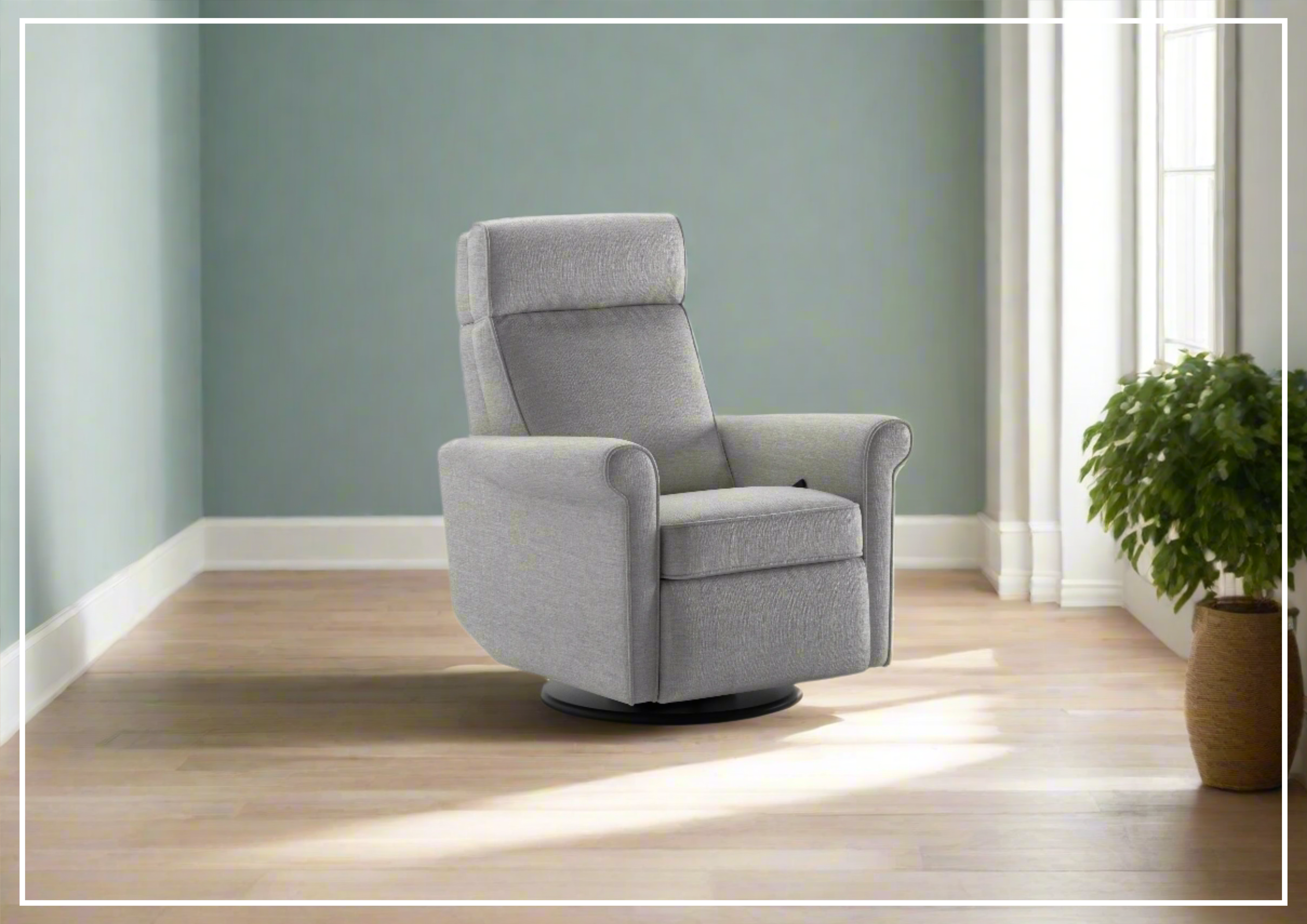 Luonto Rolled Fabric Power Recliner Chair with Adjustable Headrest - Comfortable Electric Reclining Sofa for Living Room, Home Theater & Relaxation - Perfect for Movie Nights, Gaming & Napping