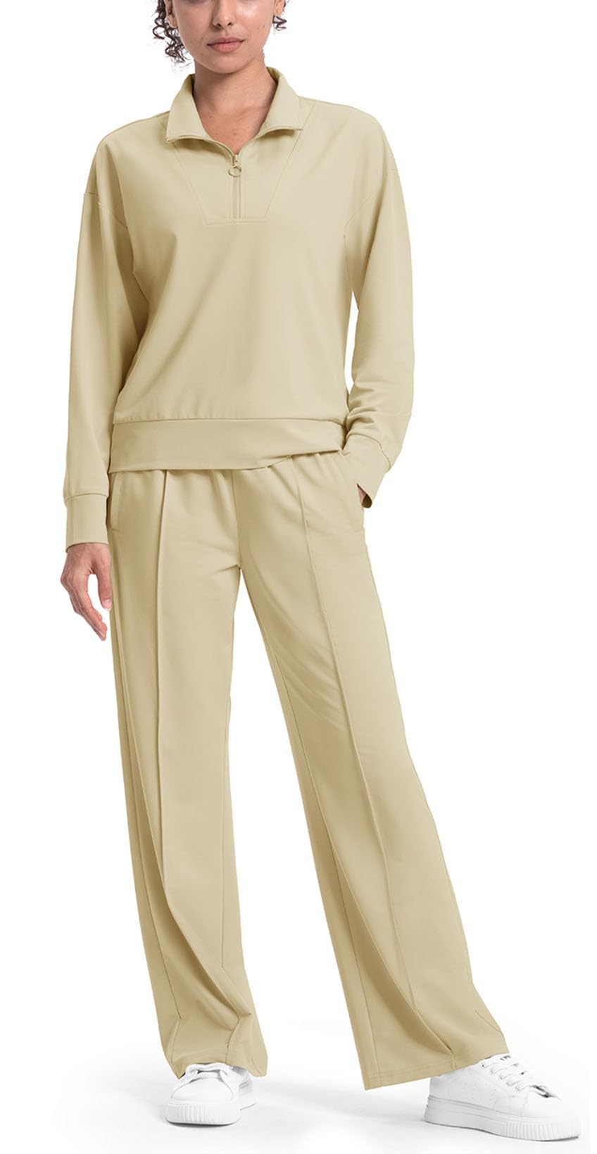 Rdruko Women's 2-Piece Sweatsuit Set - Soft Lounge Pants & Hoodie Outfit for Yoga, Travel & Casual Wear | Comfortable Athleisure Matching Tracksuit