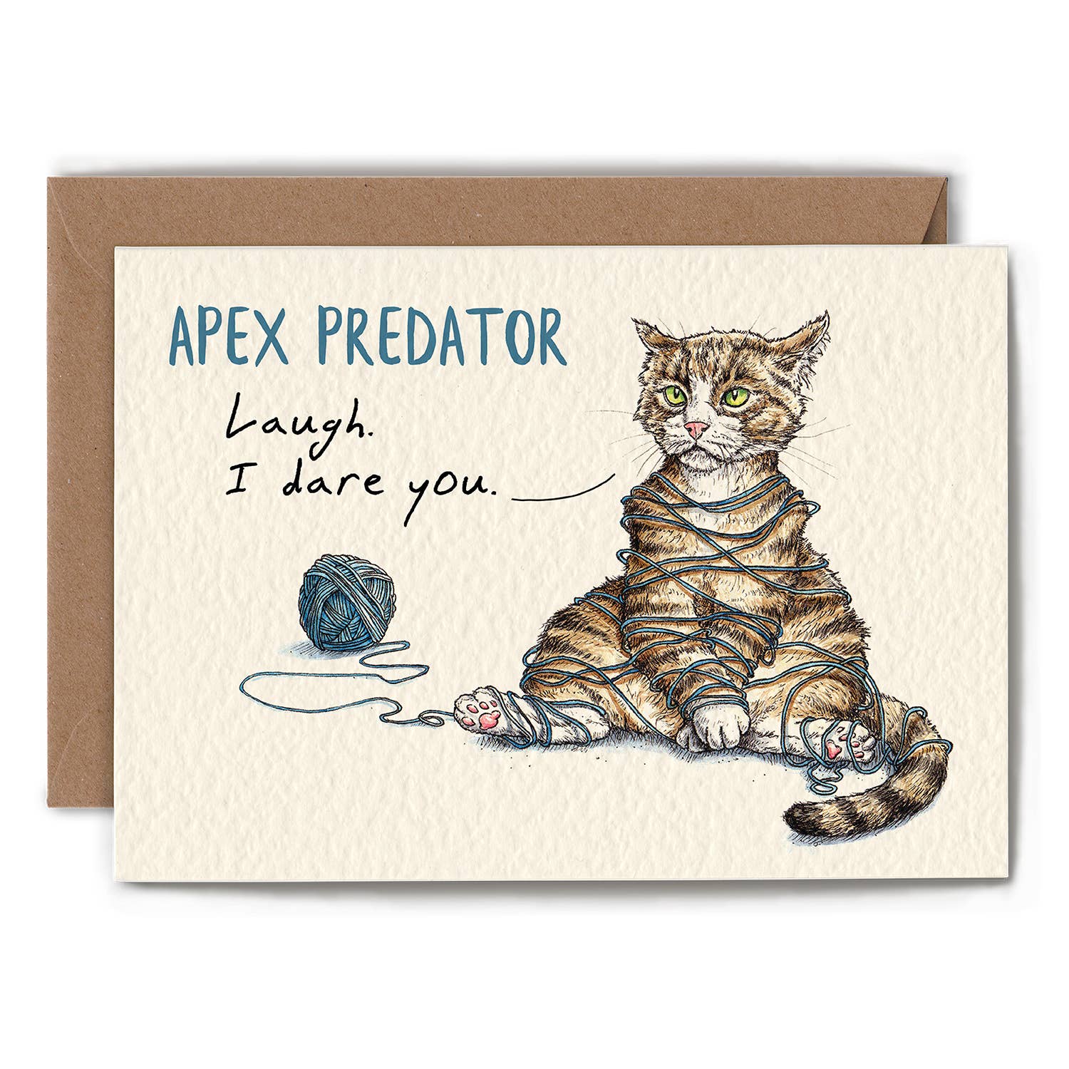 Hester & Cook Apex Predator Tangled Greeting Card - Unique Wildlife Stationery for Birthdays, Anniversaries & Special Occasions