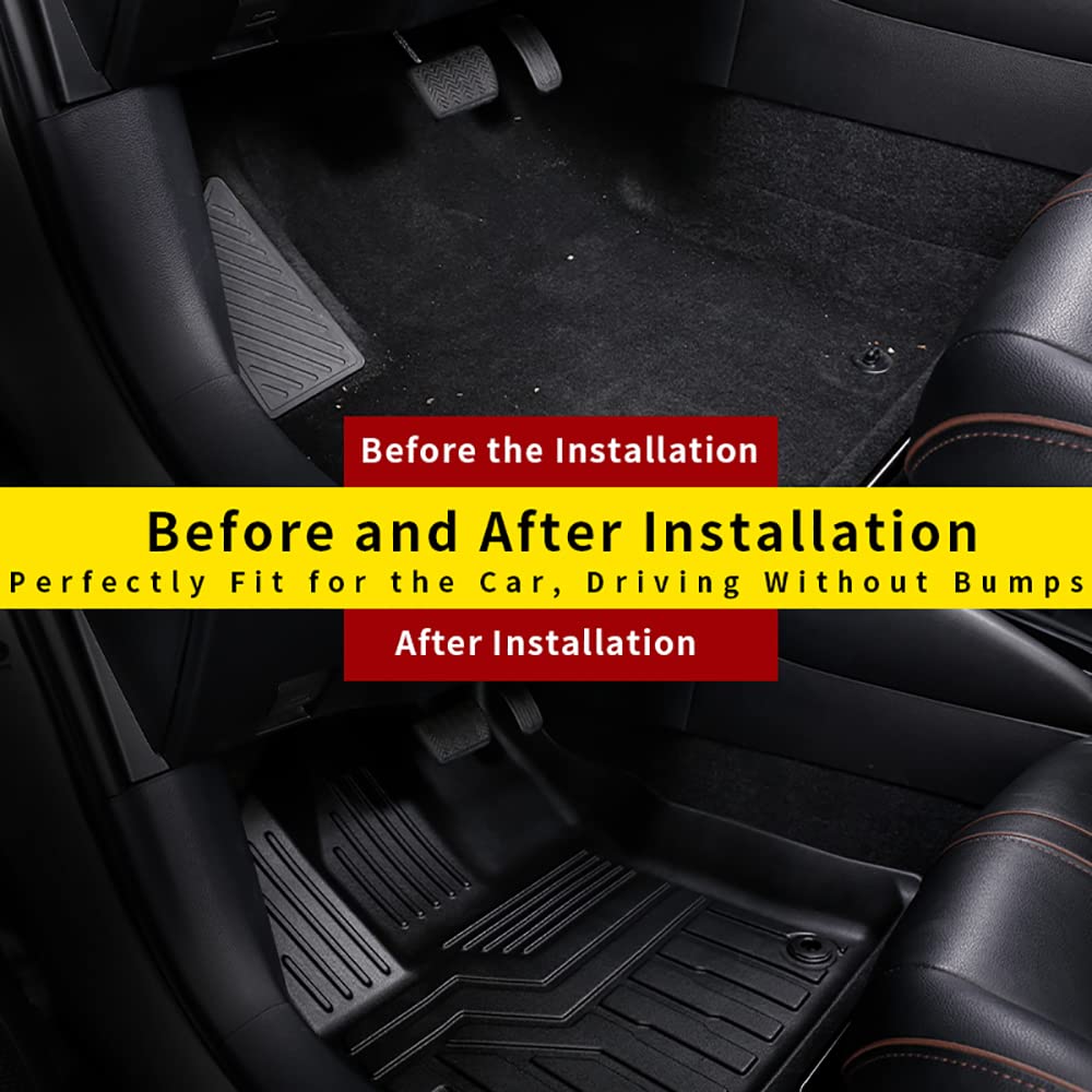 Premium All-Weather Car Floor Mats for Toyota Corolla 2020-2022 - Custom Fit, Heavy Duty Rubber, Anti-Slip, Odorless & Washable - Perfect for Daily Commute, Road Trips & Harsh Weather Protection (Black)