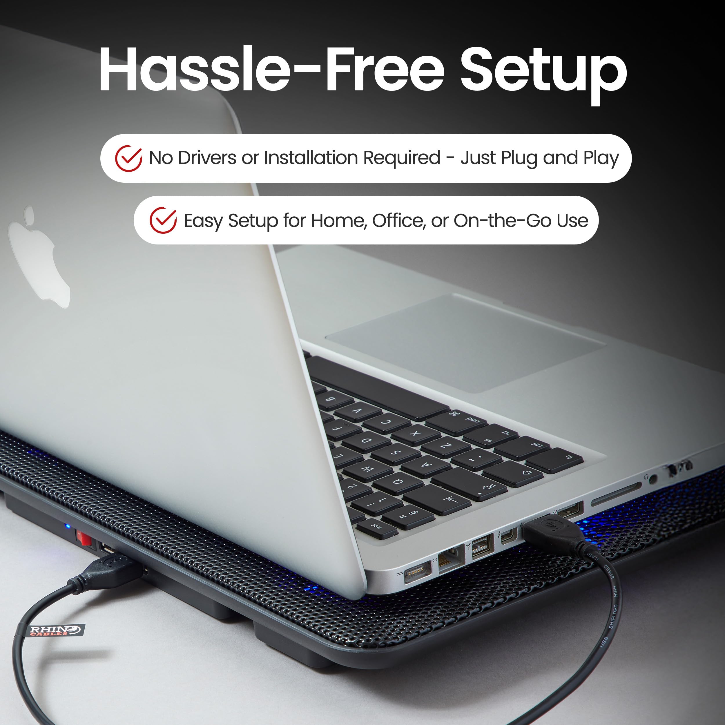 Rhinocables USB 2.0 A Male to Male Cable - High Speed Durable USB A to USB A Cord | 480Mbps Data Transfer, Universal Compatibility for Printers, Keyboards, Scanners, Hard Drives, Cameras | Perfect for Home Office, Gaming Setup & Computer Accessories (1.8m/6ft, Single Pack)