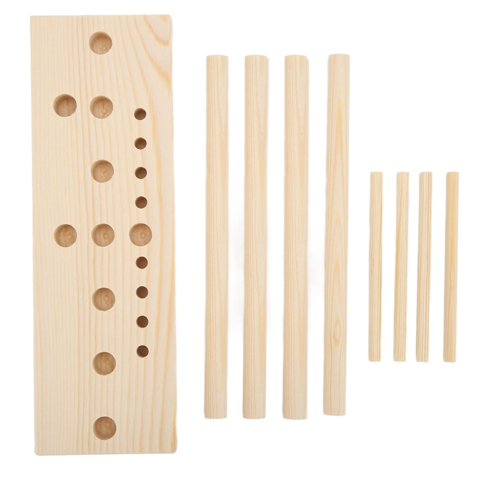 Wooden Bow Maker Board & Sticks Kit - DIY Ribbon Bows for Crafts, Party Decorations, Gift Wrapping & Hair Accessories