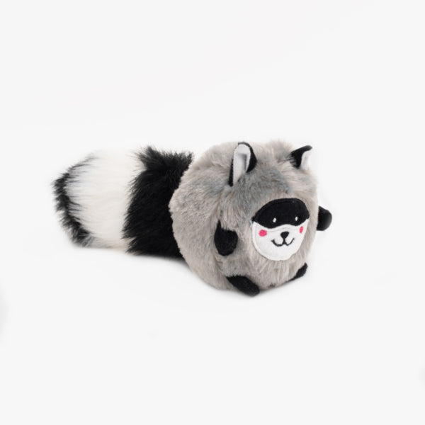 Fluffy Raccoon Plush Toy for Throwing - Soft & Bushy Stuffed Animal by Zippy Paws - Perfect for Playtime, Dog Fetch Games & Cuddling