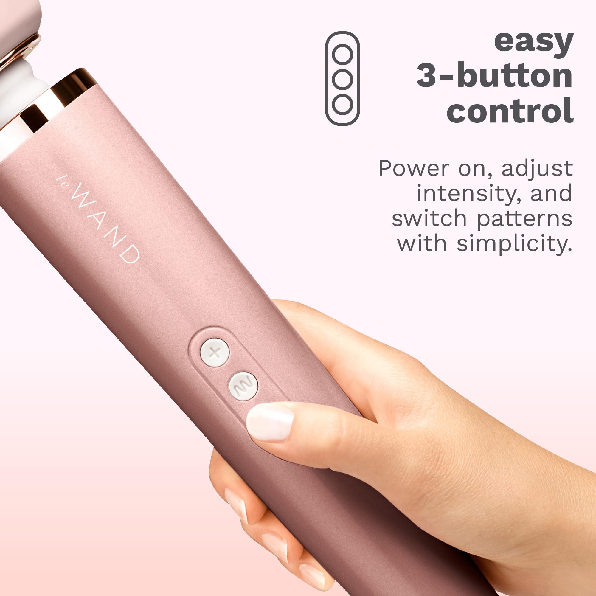 Le Wand Plug-In Rose Gold 33.5cm - Premium Rechargeable Personal Massager for Relaxation & Intimate Wellness | Perfect for Home Spa, Self-Care & Couples Use
