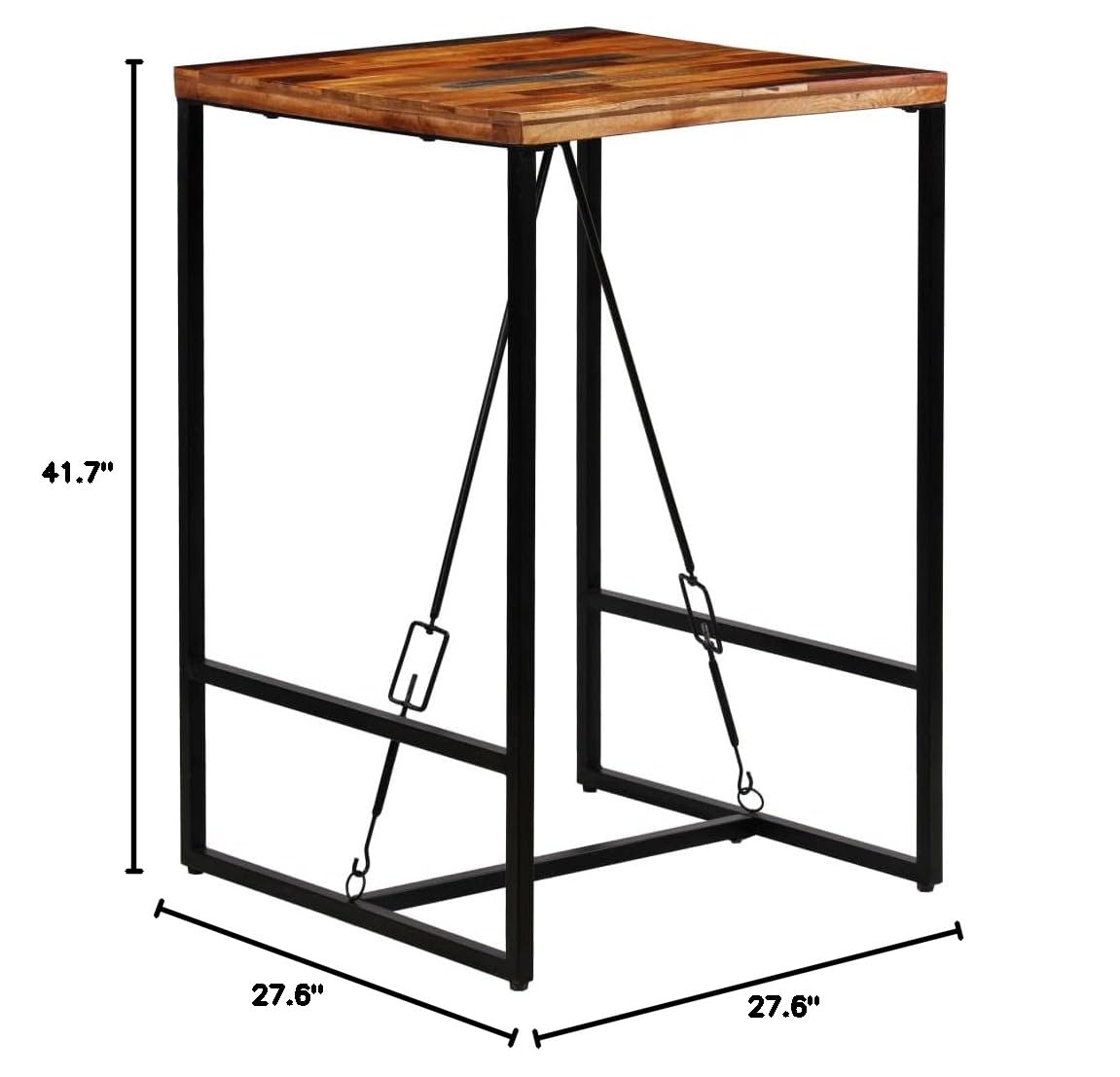 Rustic Industrial Bar Table - 27.6