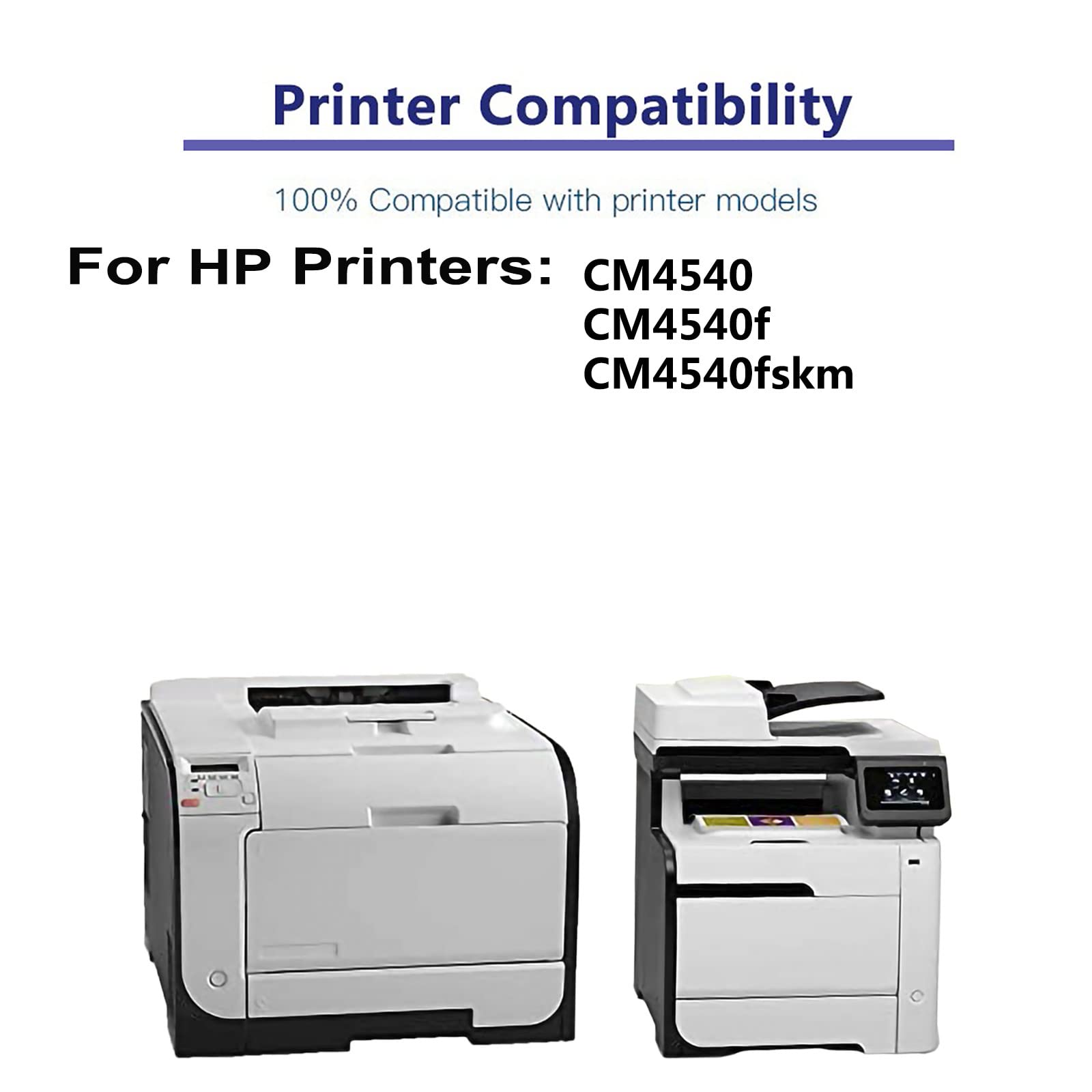 10-Pack (4BK+2C+2Y+2M) High Yield 646X 646A Compatible Toner Cartridge for HP CM4540 CM4540f CM4540fskm Laser Printers - Perfect for Office & Home Printing Needs