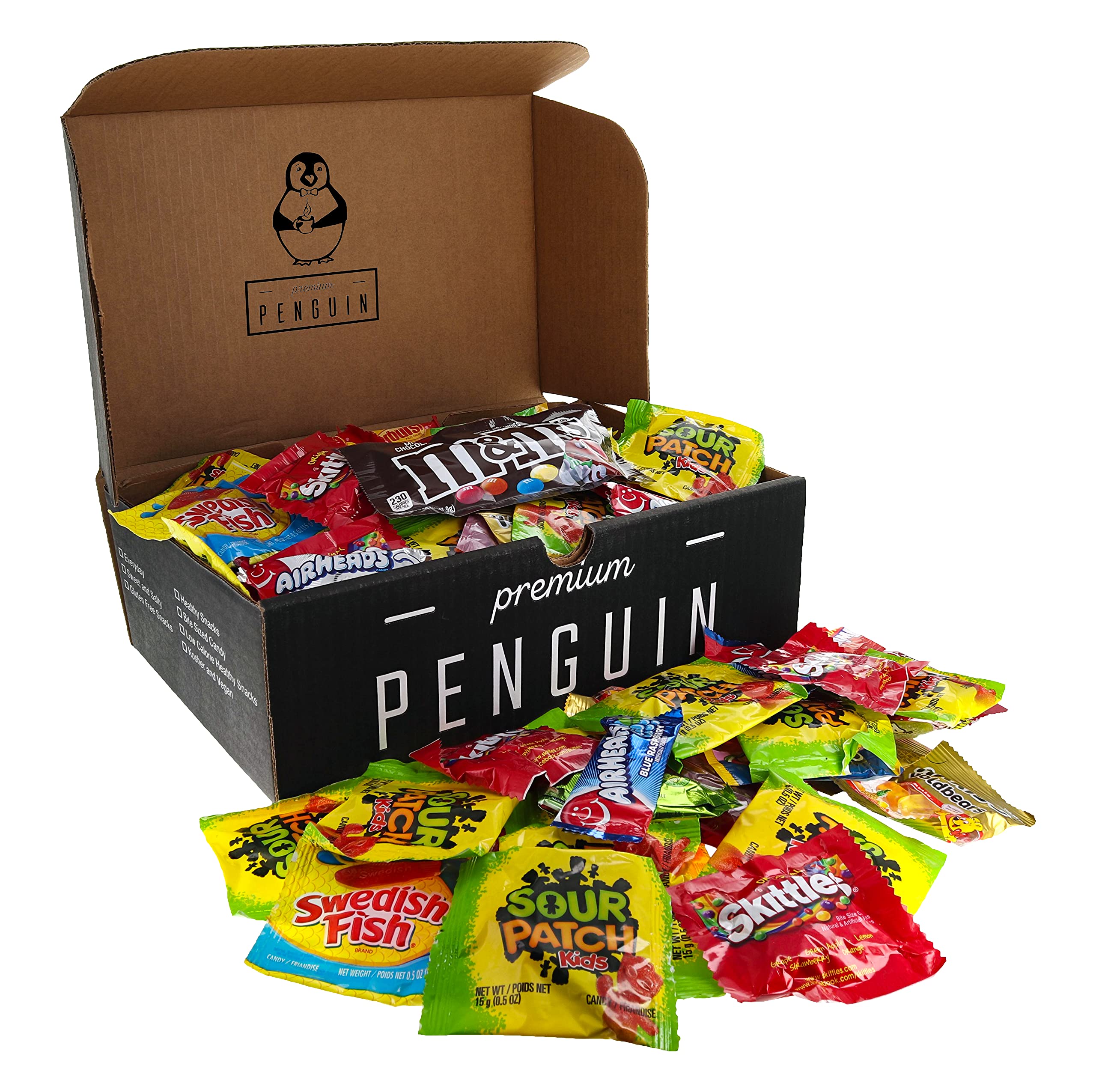 Bite-Sized Candy Gift Box - Assorted Variety Pack with Skittles, Sour Patch Kids, Twizzlers & More | Bulk Halloween Candy for Parties, Birthdays, College Care Packages, Military Gifts & Office Snacks | Perfect for Goodie Bags, Holiday Treats & Sweet Surprises