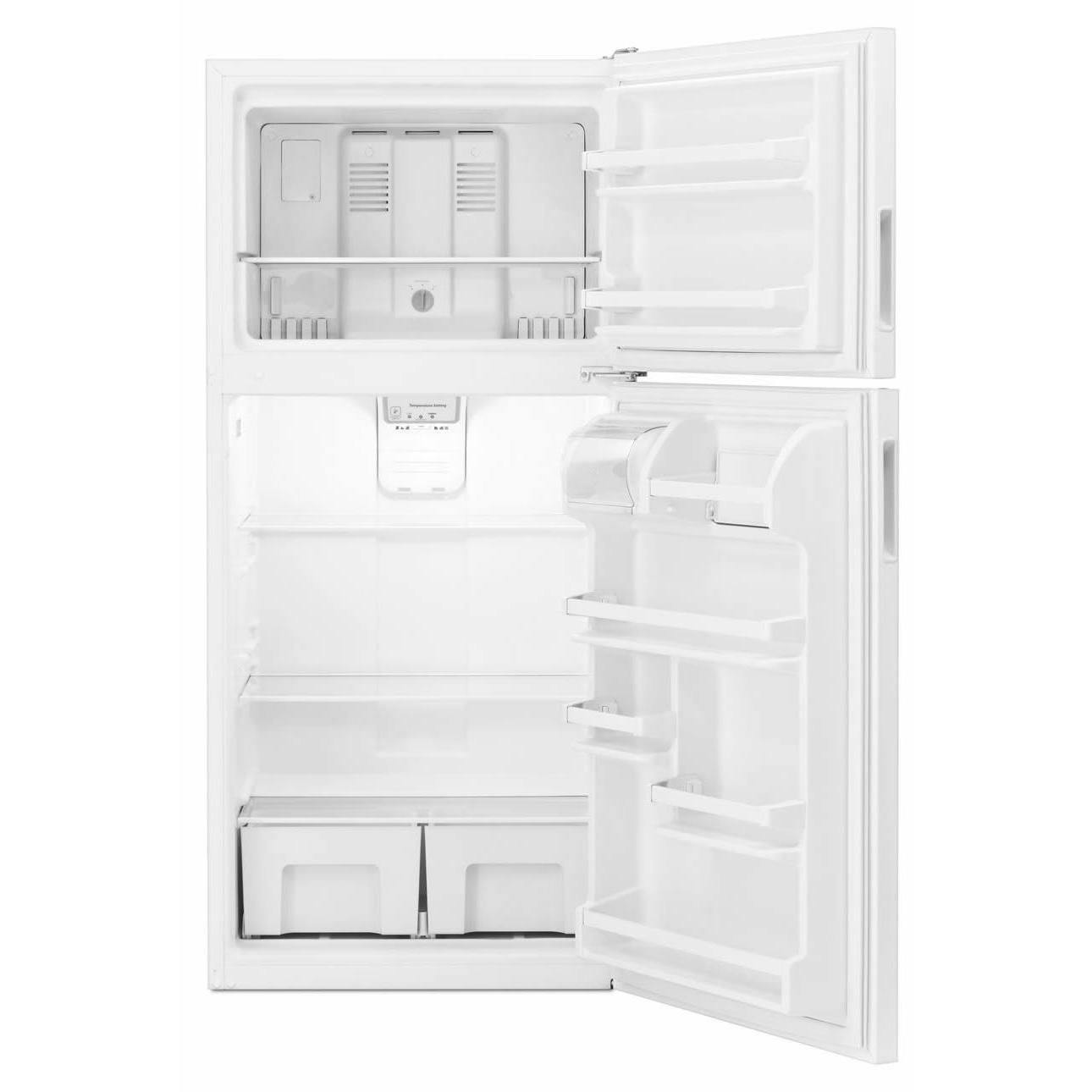 30 Inch Amana Top Freezer Refrigerator 18.1 cu.ft - Energy Efficient French Door Fridge for Kitchen, Home & Office Use