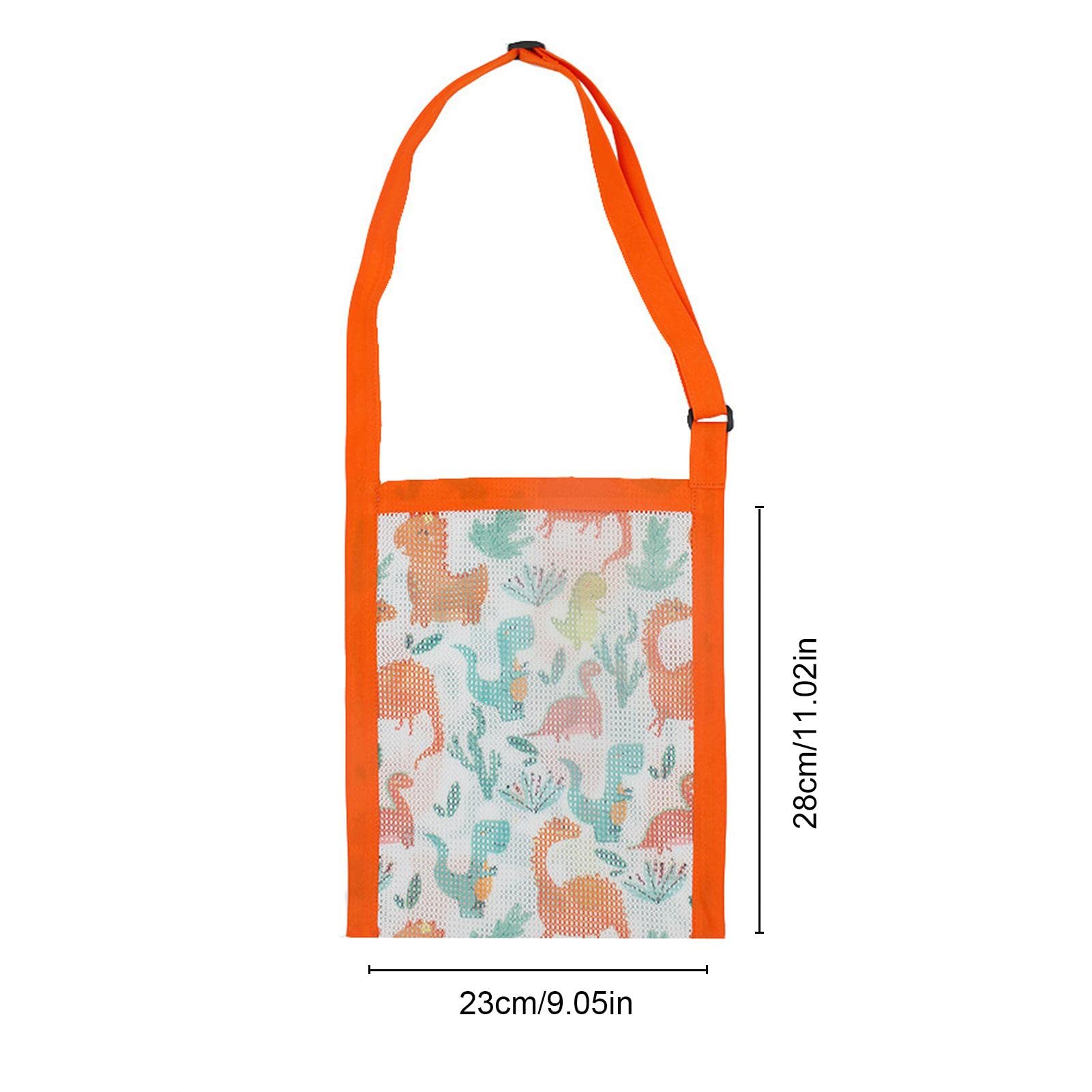 Kids Mesh Beach Bag - Lightweight Sand Toy & Seashell Collecting Tote, Foldable Storage Bag 23x28cm - Perfect for Beach Trips, Shell Hunting & Outdoor Adventures
