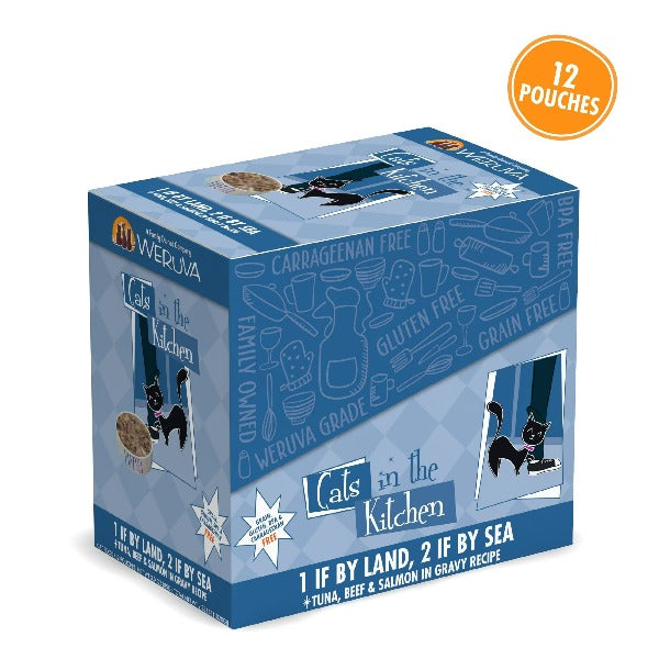 Premium Pouch Cat Food - Grain-Free Wet Cat Food for Indoor & Outdoor Cats - Delicious Chicken & Fish Flavors - Perfect for Travel, Hiking & Daily Feeding