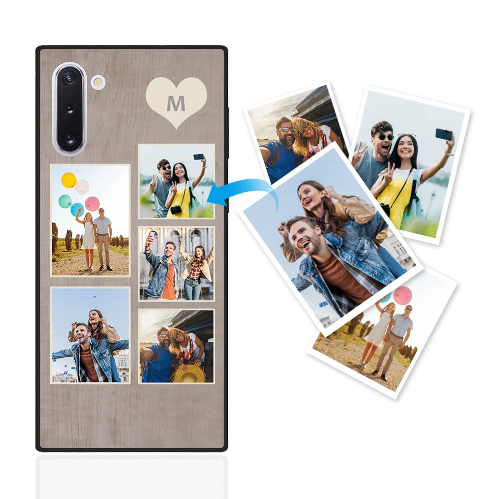 Custom Samsung Galaxy Note 10 Phone Case - Personalized Multi-Photo Design, Anti-Scratch Soft TPU Protective Cover for Men & Women - Perfect Gift for Birthday, Anniversary & Valentine's Day - Black Case for Everyday Use & Travel Protection