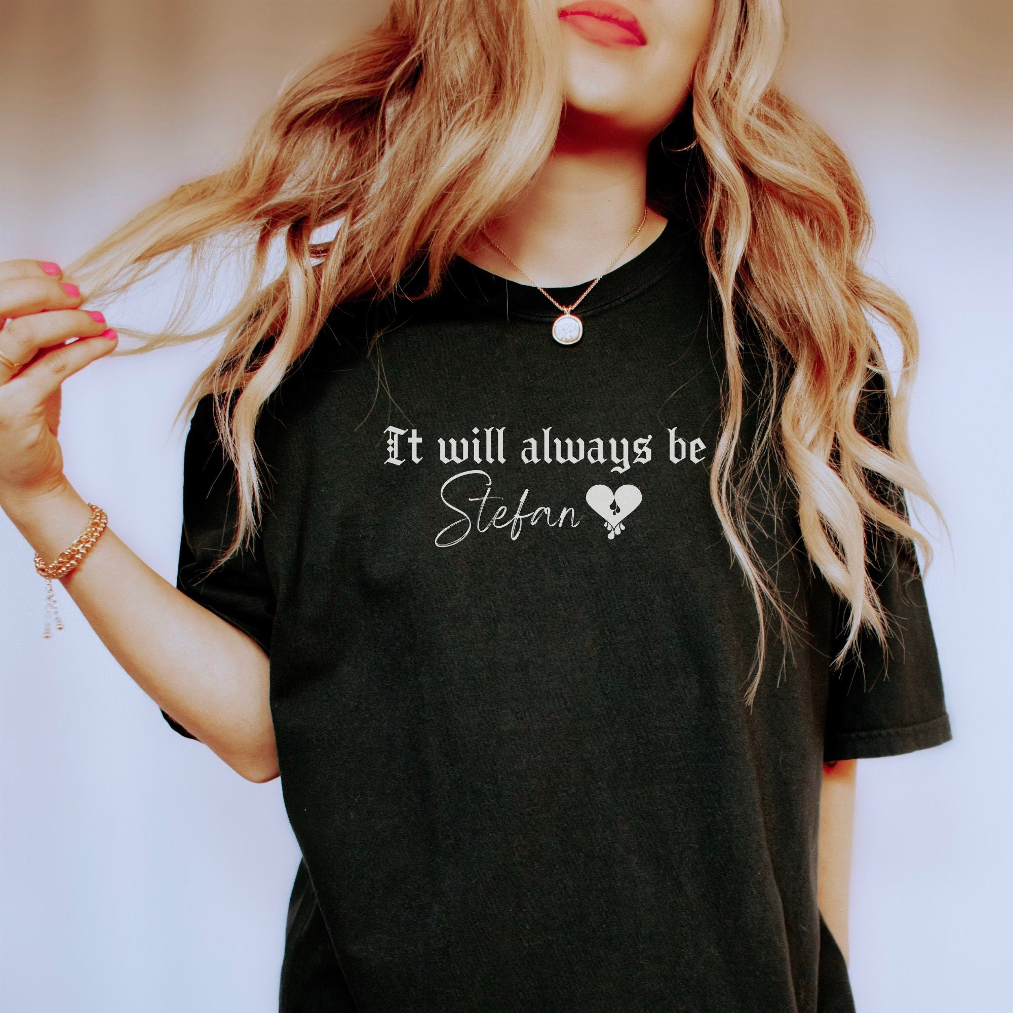 Stefan Salvatore T-Shirt | The Vampire Diaries TVD Merchandise | Vampire Fan Gift | Official TVD Collection | Perfect for Cosplay, Halloween, and Vampire Diaries Conventions
