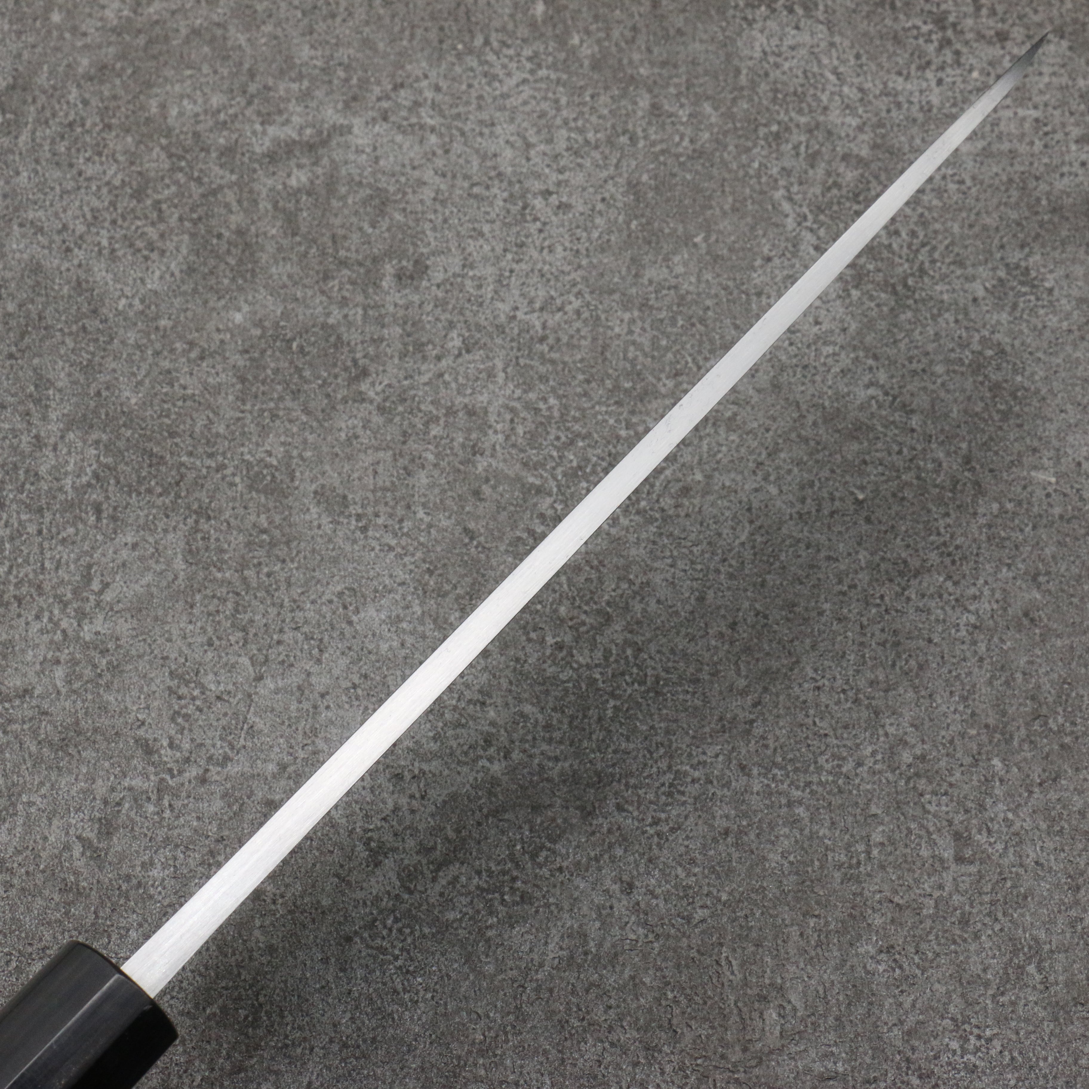 Premium Hideo Kitaoka White Steel No.2 Damascus Mioroshi Deba Knife 240mm - Japanese Chef Knife with Ebony Handle - Perfect for Sushi, Fish Filleting & Professional Kitchen Use