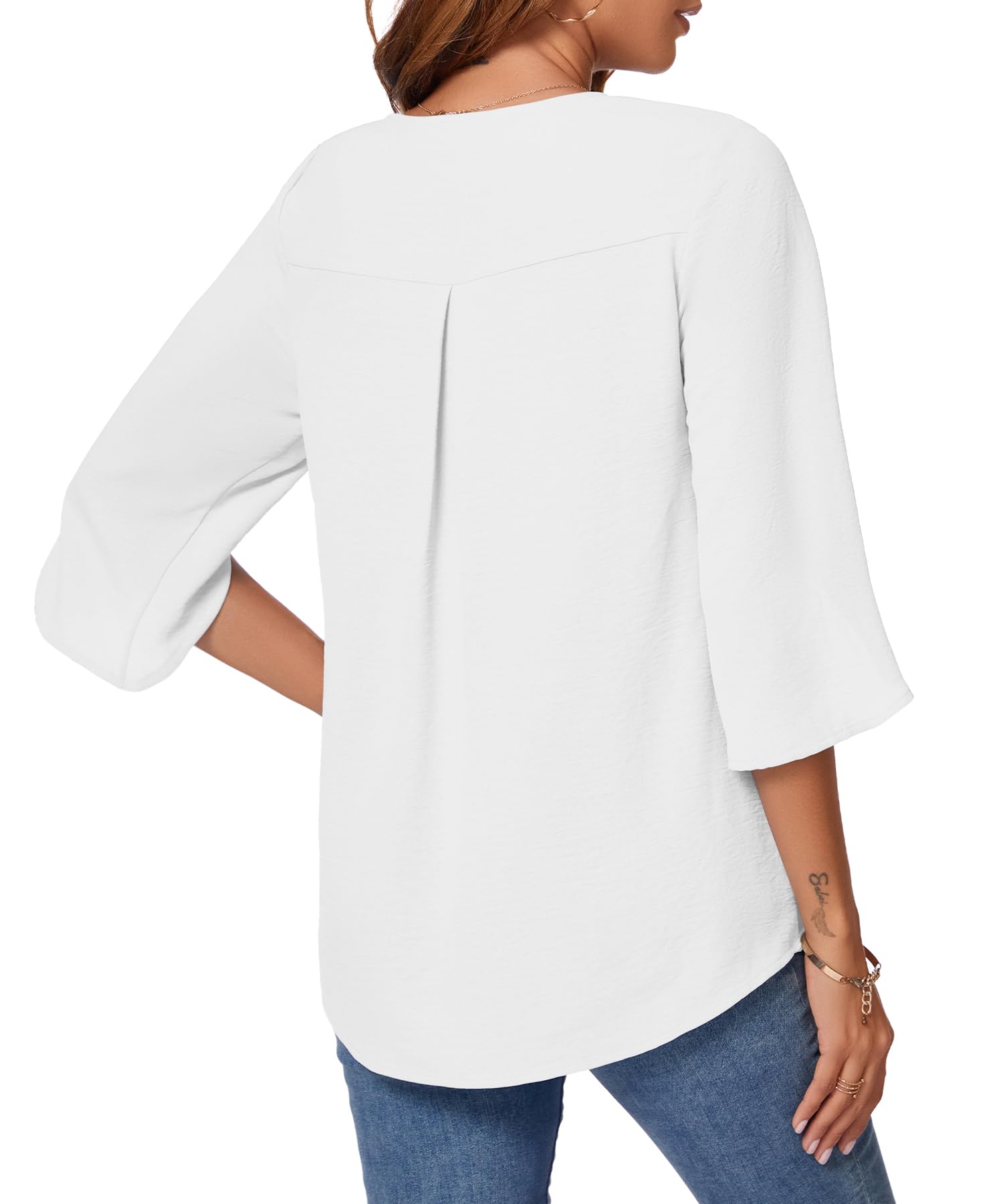 KUOTAI Women's Summer Tops - Dressy Casual 3/4 Sleeve Blouse for Work & Business Casual | Office Wear, Date Night & Summer Outfits