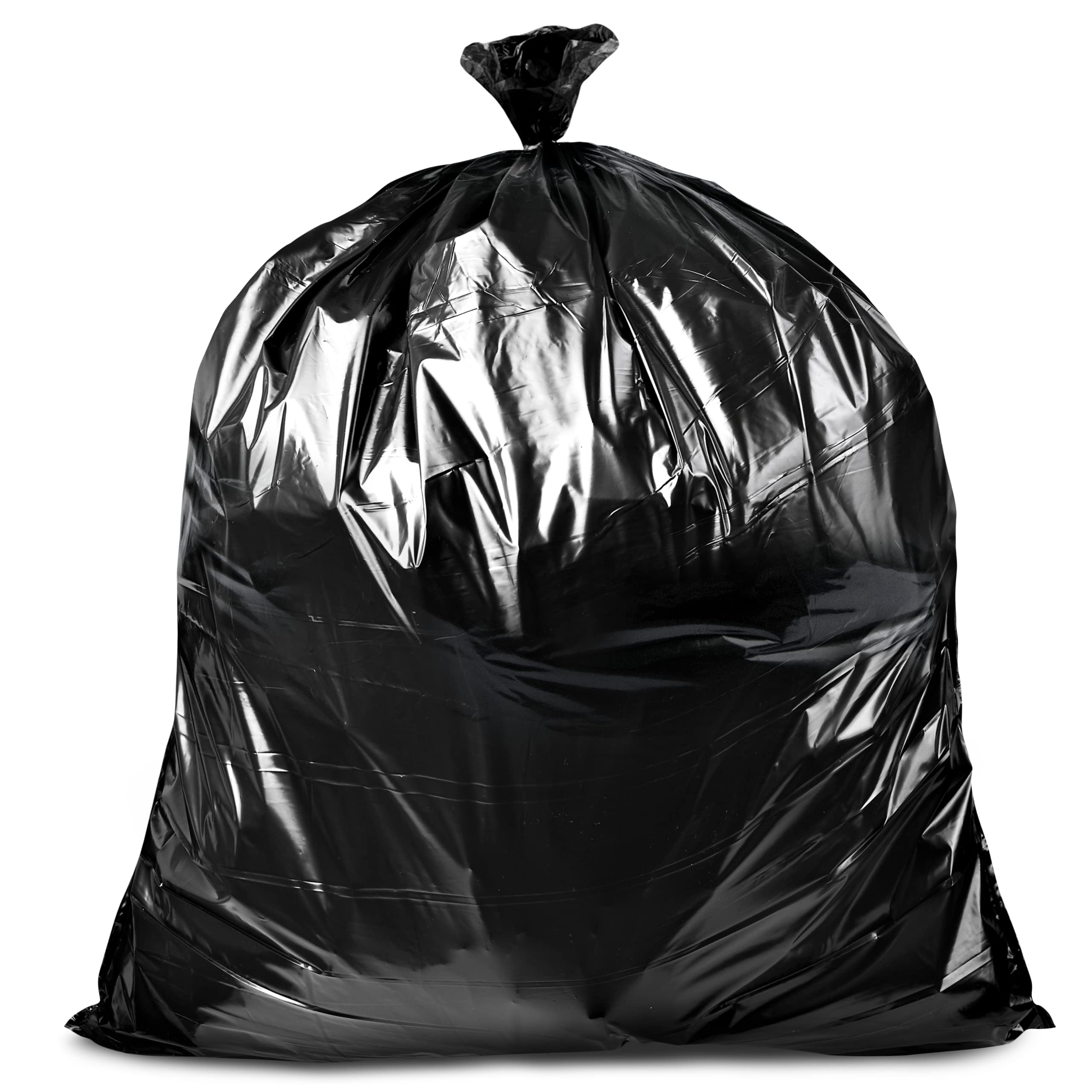 **Heavy Duty 40-45 Gallon Trash Bags with Ties (50 Count) - Extra Large Black Garbage Bags for 39-44 Gallon Trash Cans - Perfect for Kitchen, Office, and Outdoor Use**
