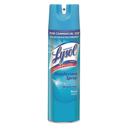 Lysol Disinfectant Spray - Fresh Scent, Kills 99.9% of Germs & Viruses, 12 Pack - Ideal for Home, Office & Travel Sanitizing