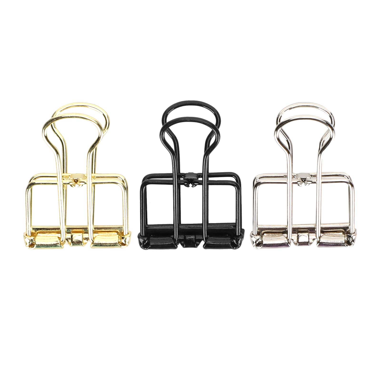 16 Pcs Colorful Hollow Design Binder Clips - 8 Vibrant Colors, Small (0.8 x 1.1 Inch) - Perfect for Office Documents, School Projects, Home Organization & Crafting