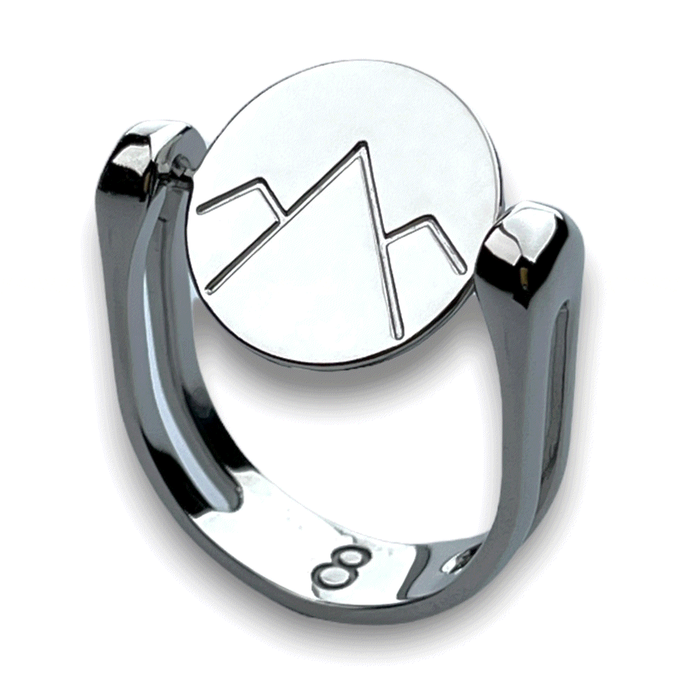 Black Mountain Landscape Symbol Element - Spin to Combine for DIY Crafts, Scrapbooking & Home Decor