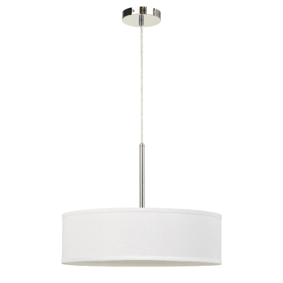 18W Dimmable LED Pendant Light with Fabric Shade & Diffuser - Modern Hanging Fixture for Kitchen Island, Dining Room, or Living Room Lighting