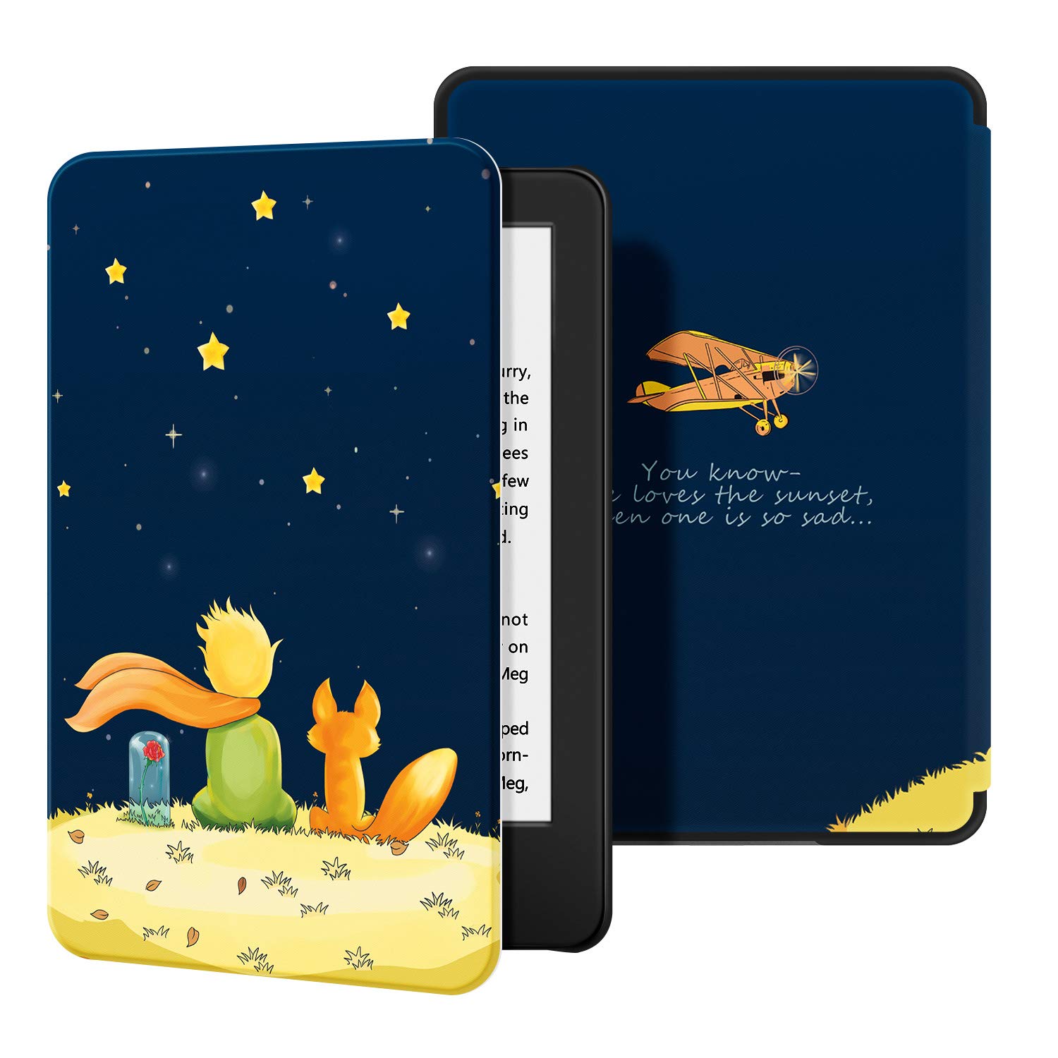 Ayotu Slim PU Leather Case for Kindle 10th Generation (2019 Model) - Auto Wake/Sleep Cover Compatible with Amazon Kindle 2019 Only - Perfect for Reading, Travel & Daily Use - The Boy and Fox Design