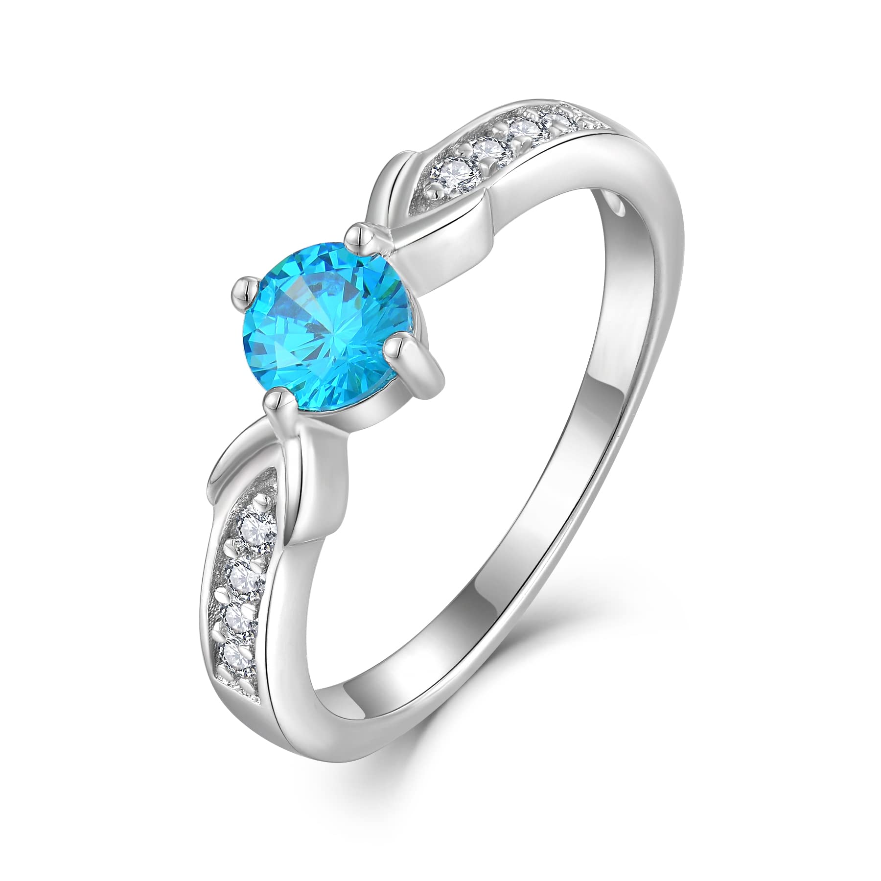 Starchenie Promise Rings for Women - Sterling Silver Rings for Her, Engraved Love & Commitment Jewelry - Perfect for Anniversaries, Engagements & Special Occasions